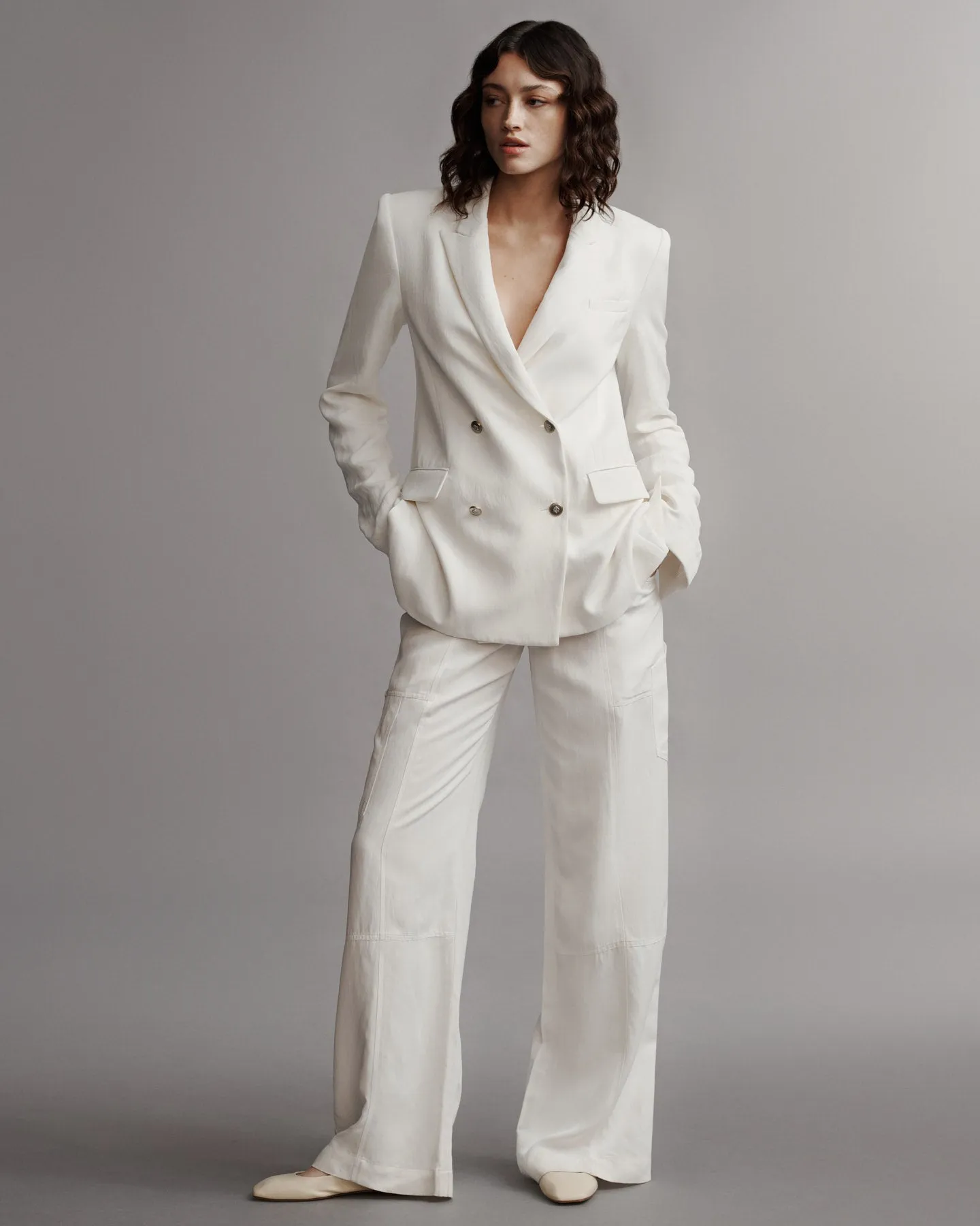 My Second Husband Blazer in Coated Viscose Linen sold by TWP CLOTHING product image thumbnail 2