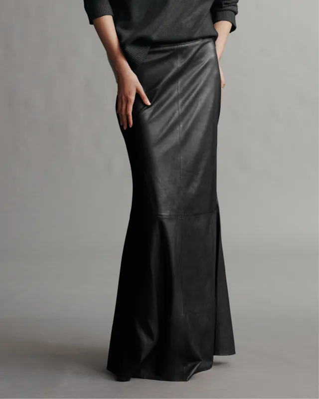 At Last Skirt in Paper Leather sold by TWP CLOTHING