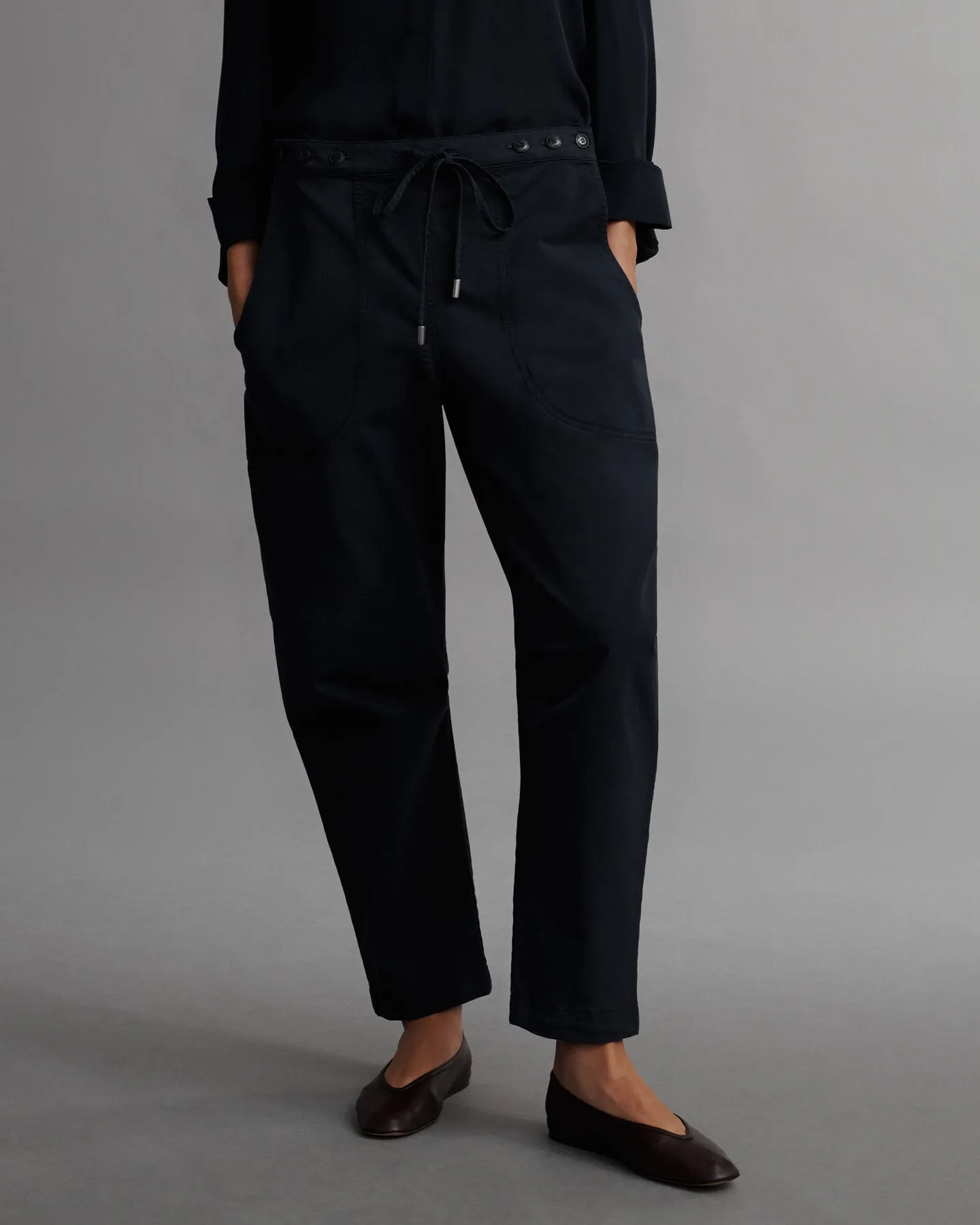 Jetties Beach Pant in Stretch Compact Cotton sold by TWP CLOTHING