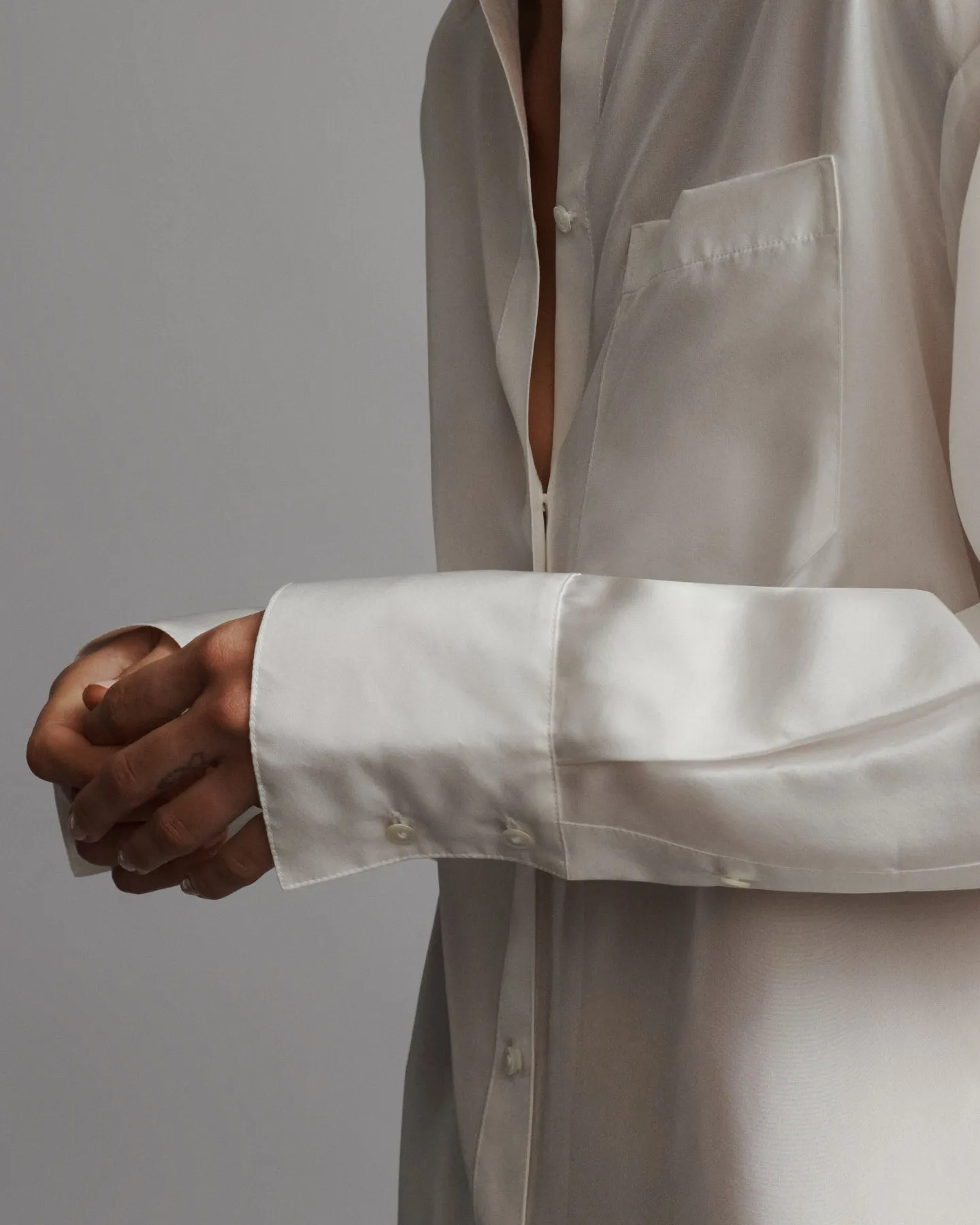 Big Joe Shirt in washed silk habotai sold by TWP CLOTHING product image thumbnail 3