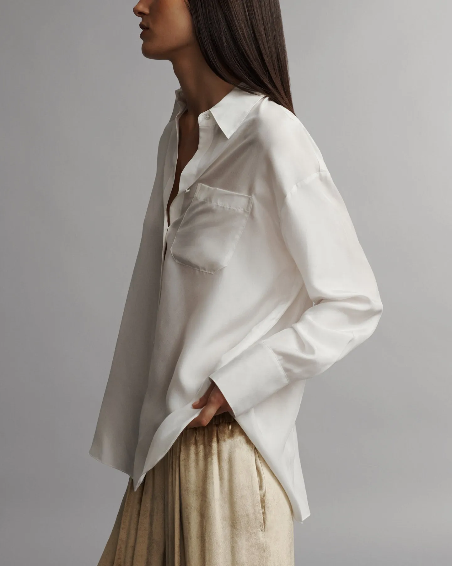 Big Joe Shirt in washed silk habotai sold by TWP CLOTHING product image thumbnail 4