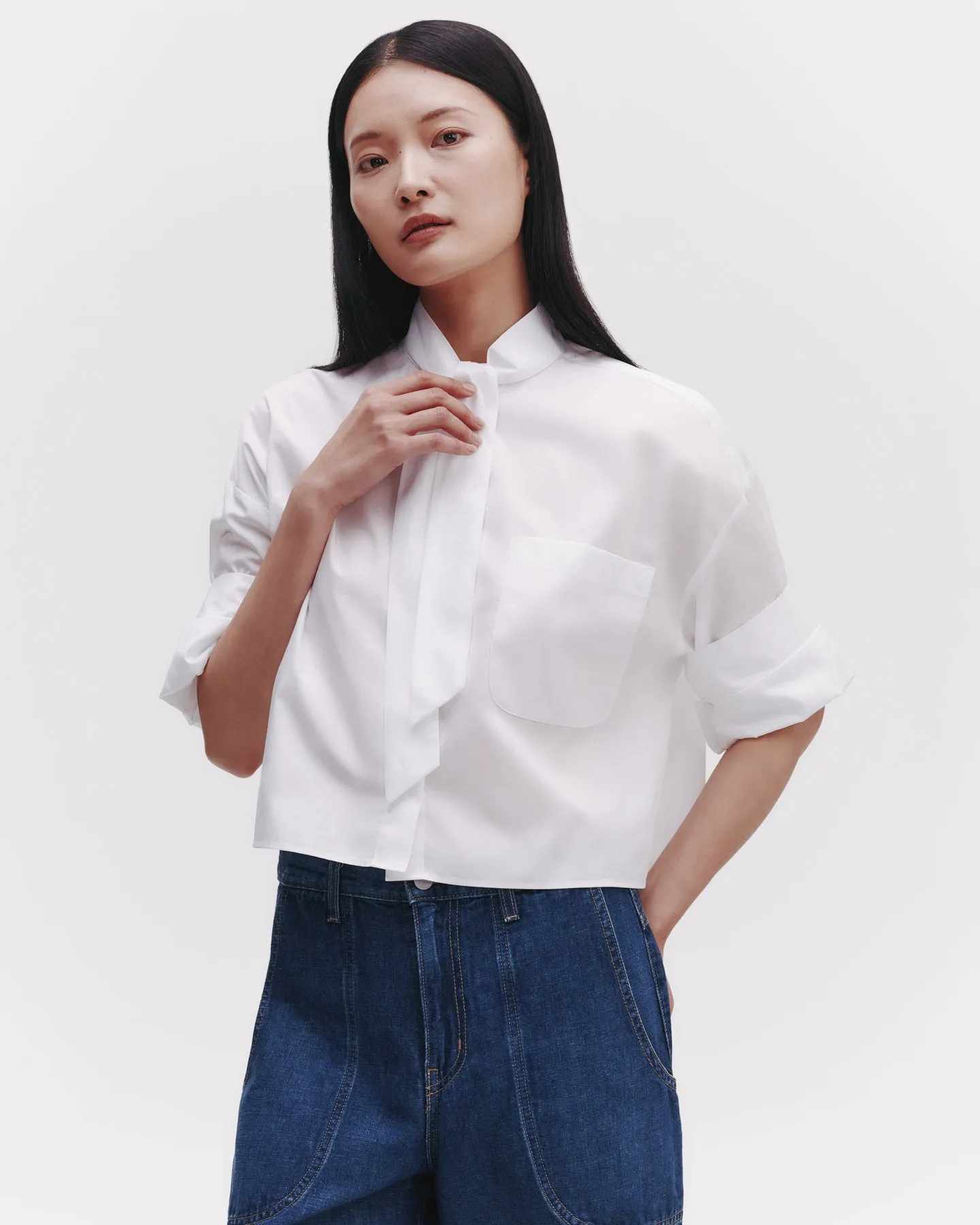 Next Ex Shirt With Tie in Superfine Cotton sold by TWP CLOTHING product image thumbnail 2