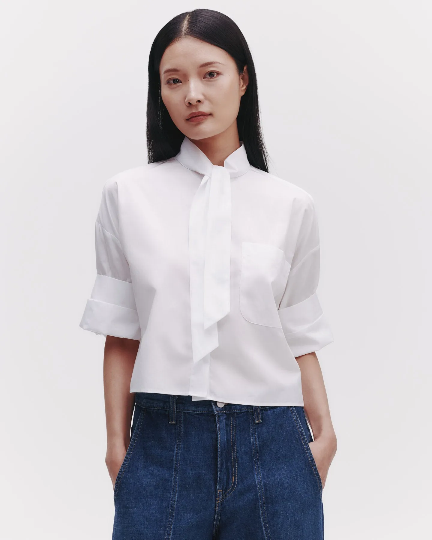 Next Ex Shirt With Tie in Superfine Cotton sold by TWP CLOTHING