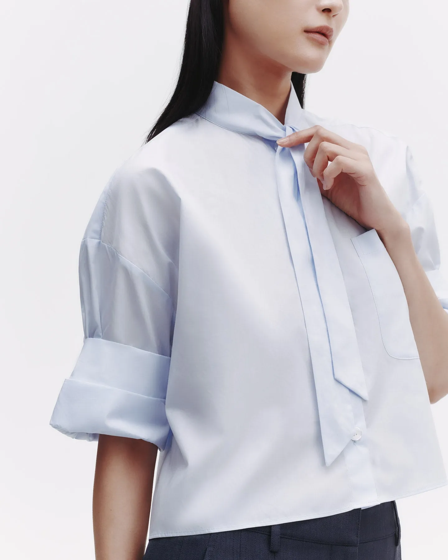 Next Ex Shirt With Tie in Superfine Cotton sold by TWP CLOTHING product image thumbnail 5