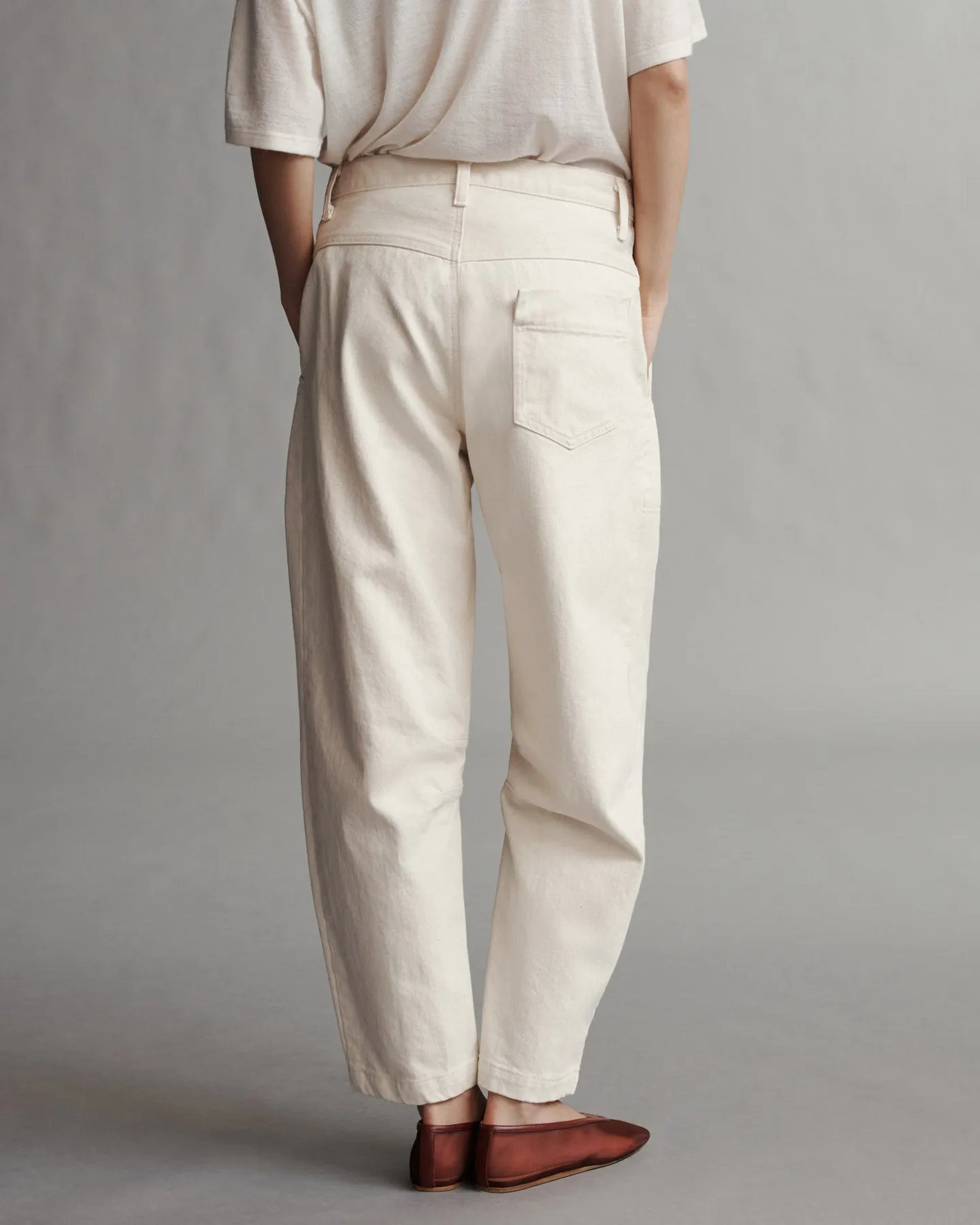 Jetties Beach Pant in Natural Denim sold by TWP CLOTHING product image thumbnail 5