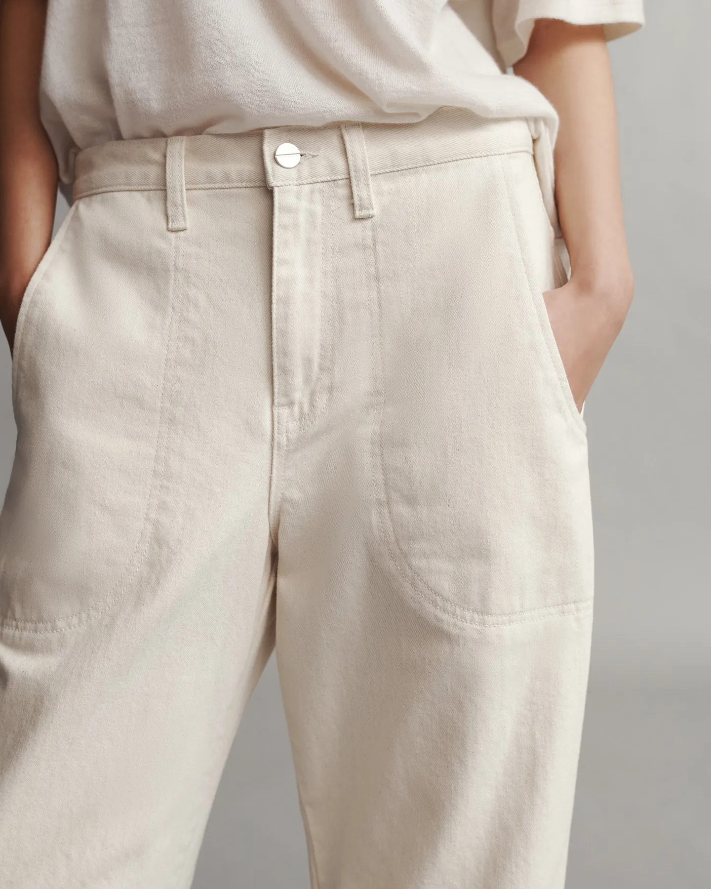 Jetties Beach Pant in Natural Denim sold by TWP CLOTHING product image thumbnail 3