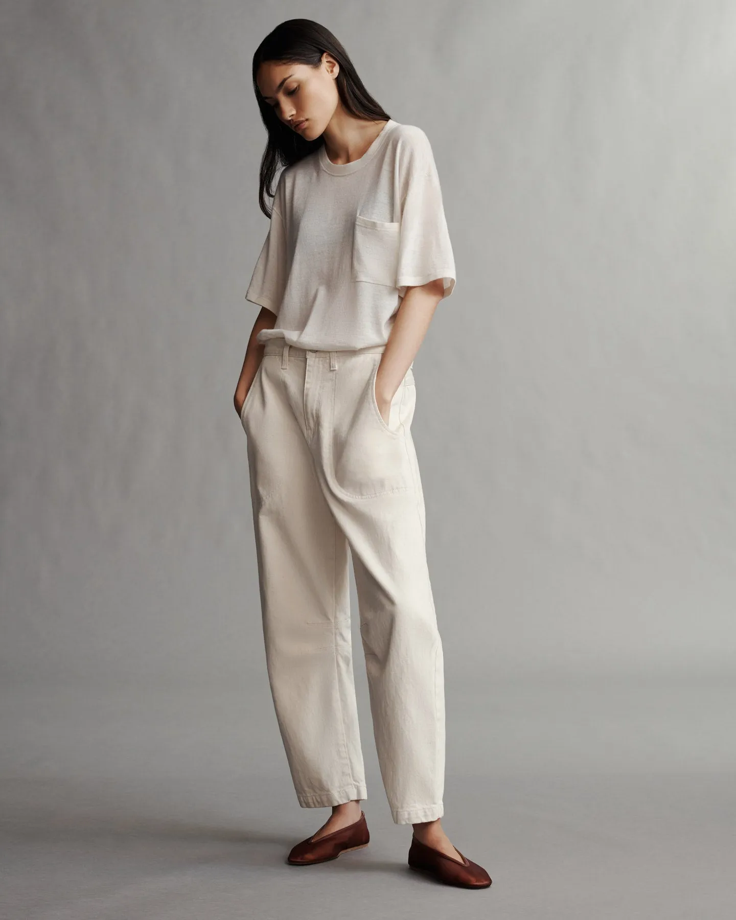 Jetties Beach Pant in Natural Denim sold by TWP CLOTHING product image thumbnail 2