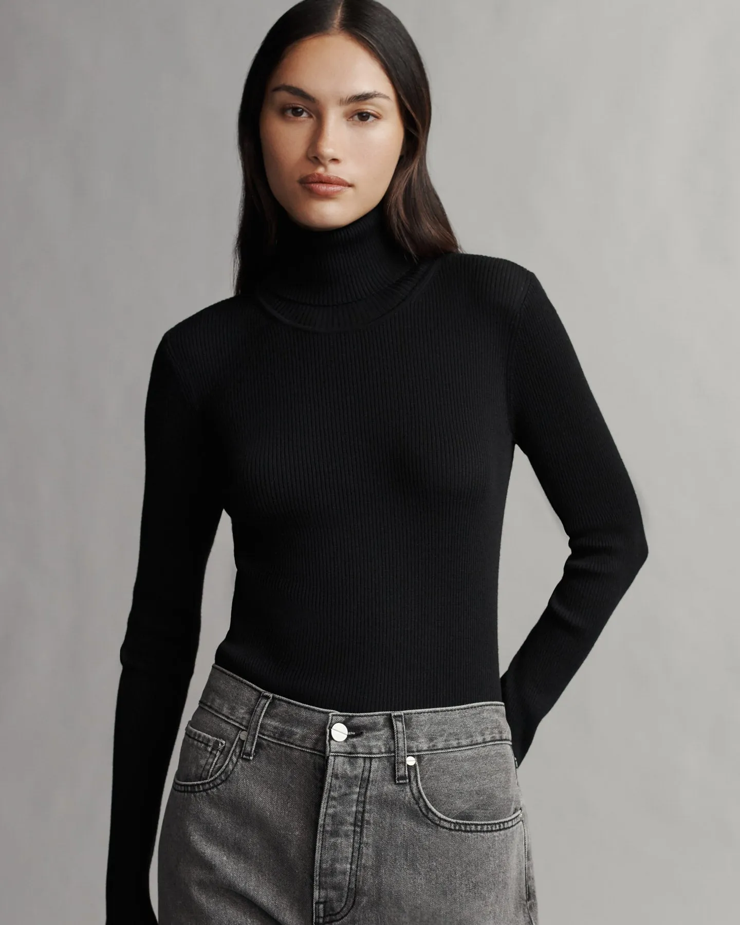 Knit Turtleneck in Merino Wool sold by TWP CLOTHING product image thumbnail 2