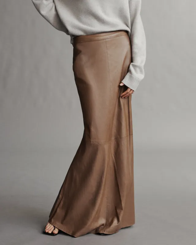 At Last Skirt in Paper Leather sold by TWP CLOTHING