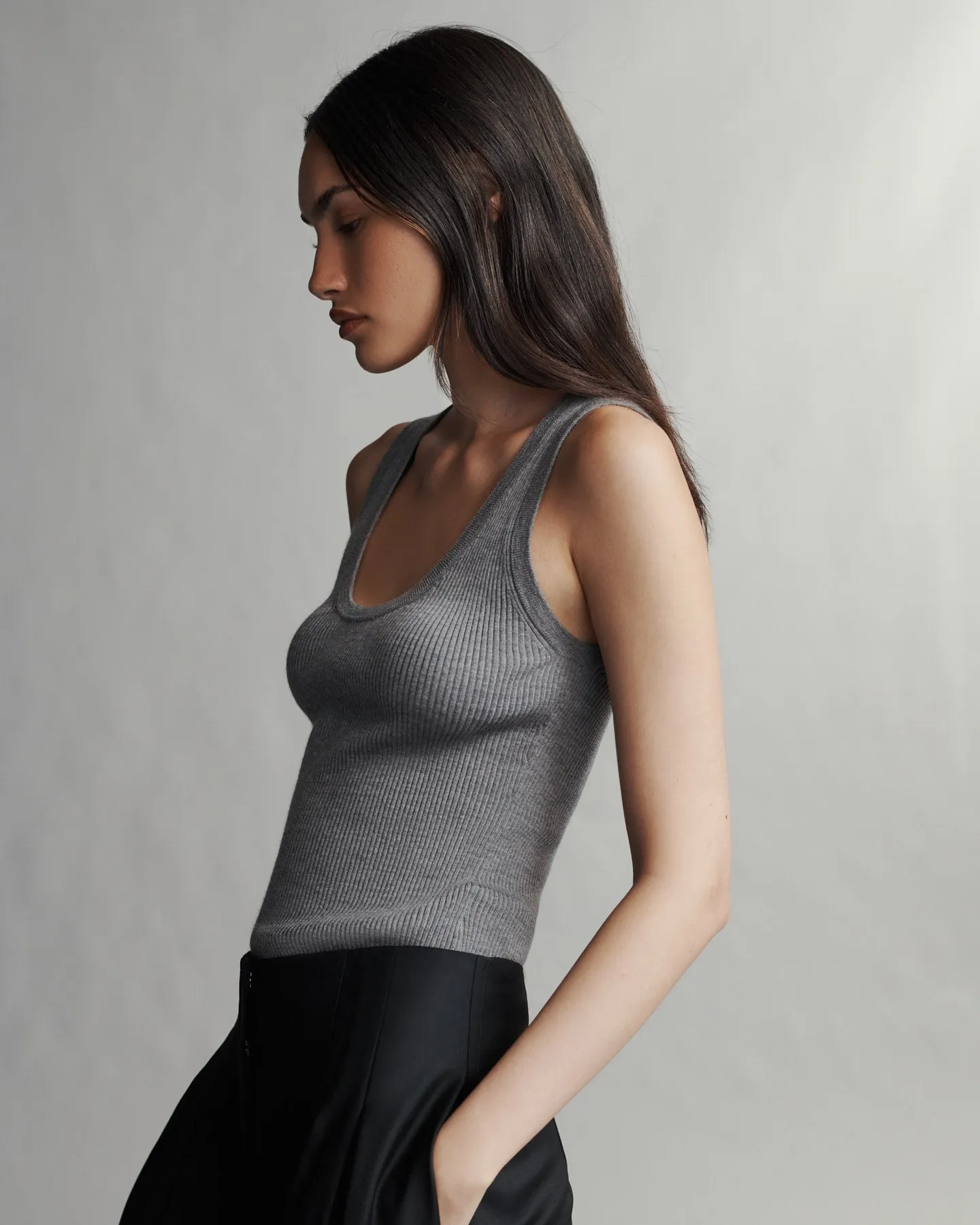 Knit Tank in Merino Wool sold by TWP CLOTHING product image thumbnail 3