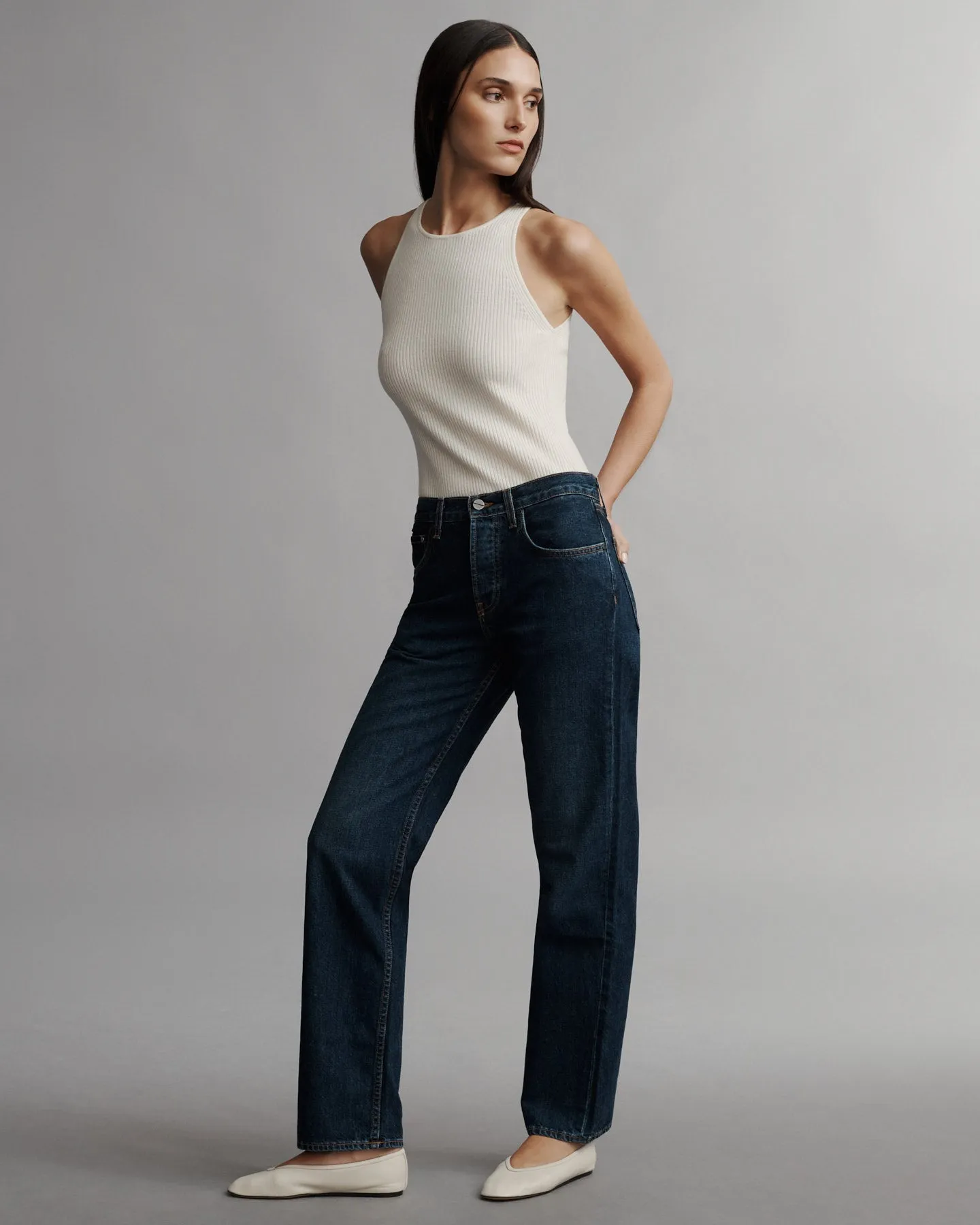 Soda Pop Jean in Dark Wash Denim sold by TWP CLOTHING product image thumbnail 5