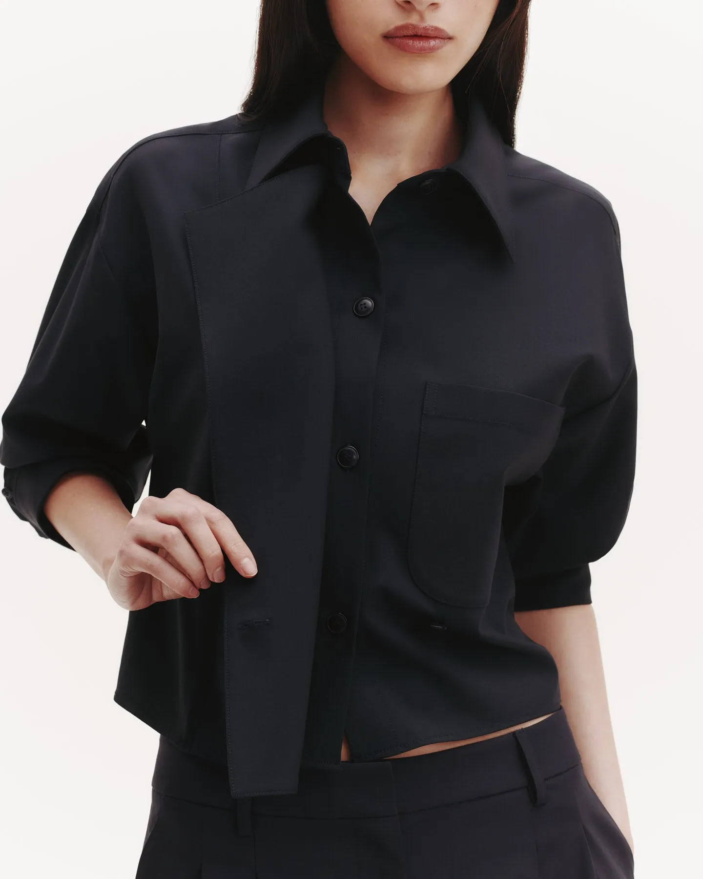 Next Chapter Shirt in Micro Herringbone Suiting sold by TWP CLOTHING product image thumbnail 2