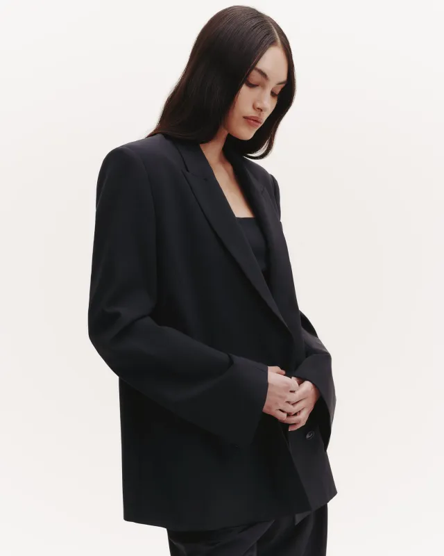 Tabitha Blazer in Ultrafine Stretch Suiting sold by TWP CLOTHING