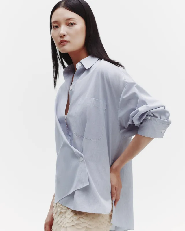 Earl Shirt in Mini Pinstripe Cotton sold by TWP CLOTHING