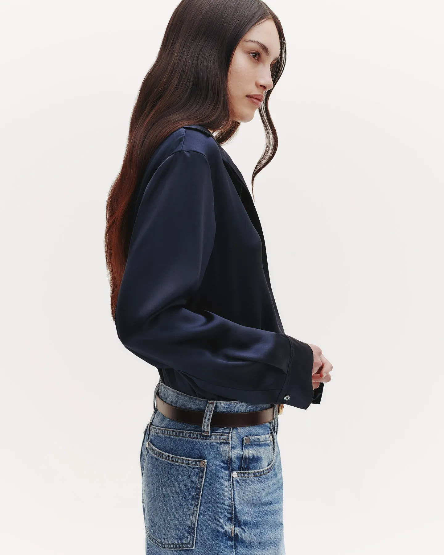 One Morning Shirt in Silk Charmeuse sold by TWP CLOTHING