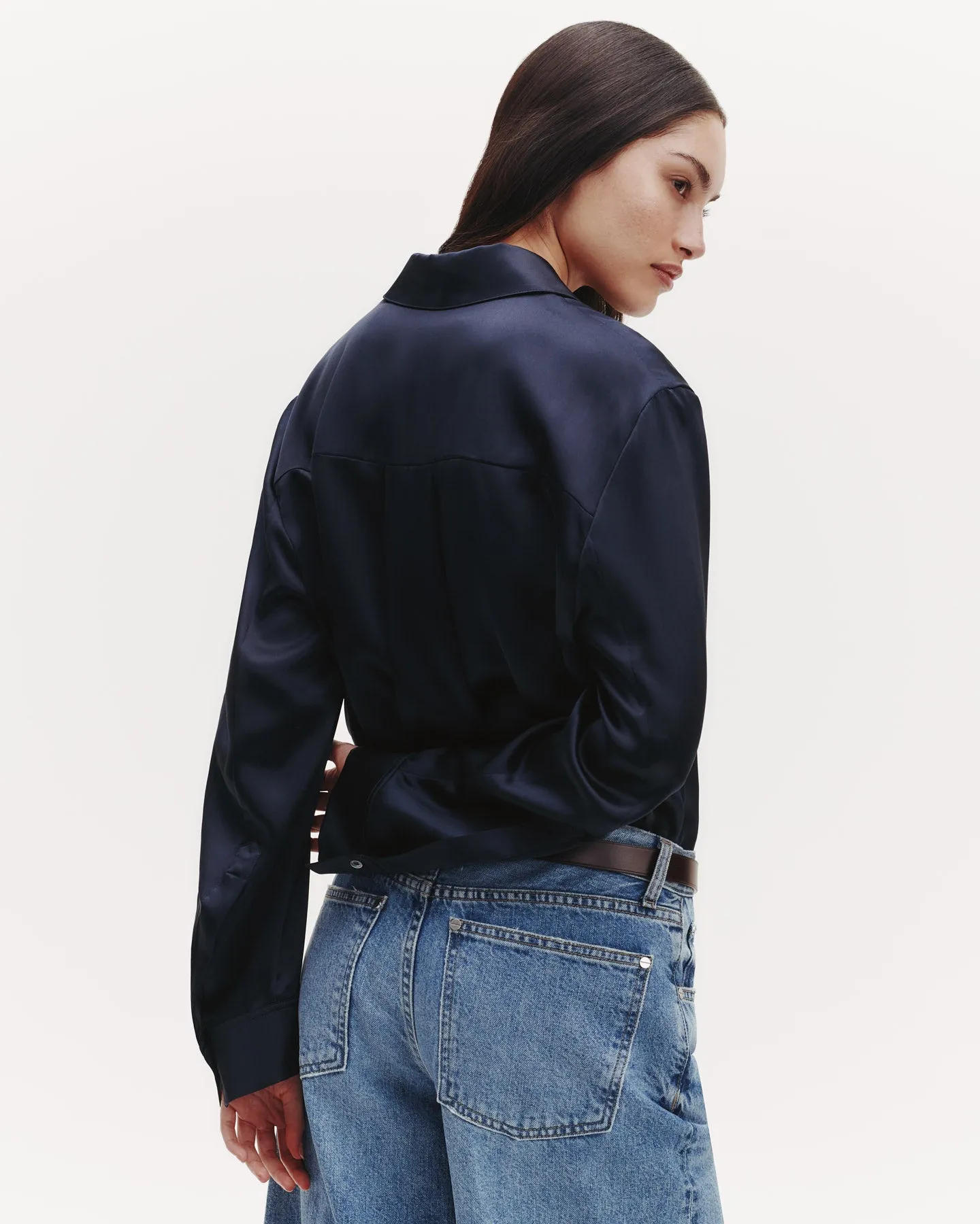 One Morning Shirt in Silk Charmeuse sold by TWP CLOTHING product image thumbnail 5