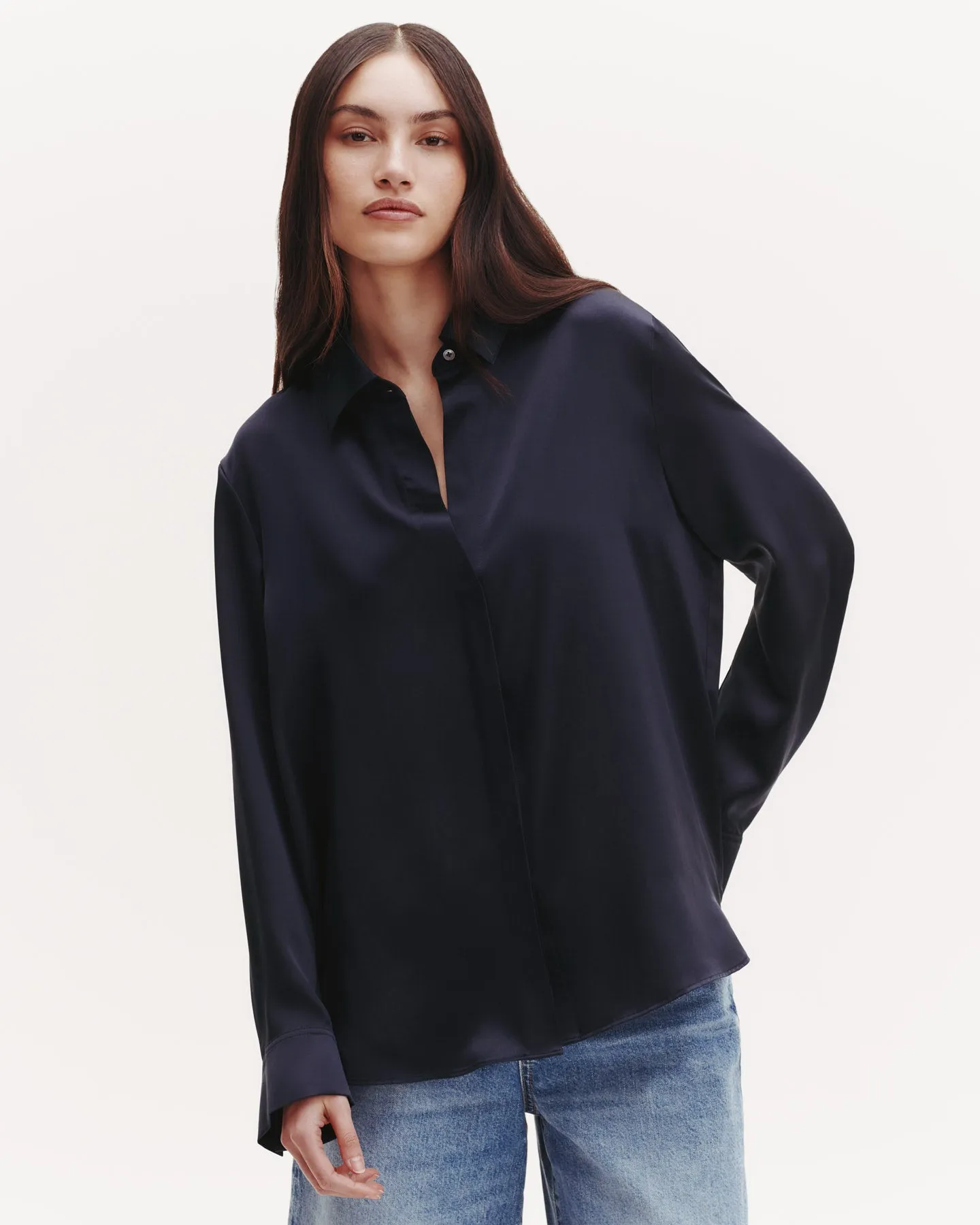 One Morning Shirt in Silk Charmeuse sold by TWP CLOTHING product image thumbnail 2