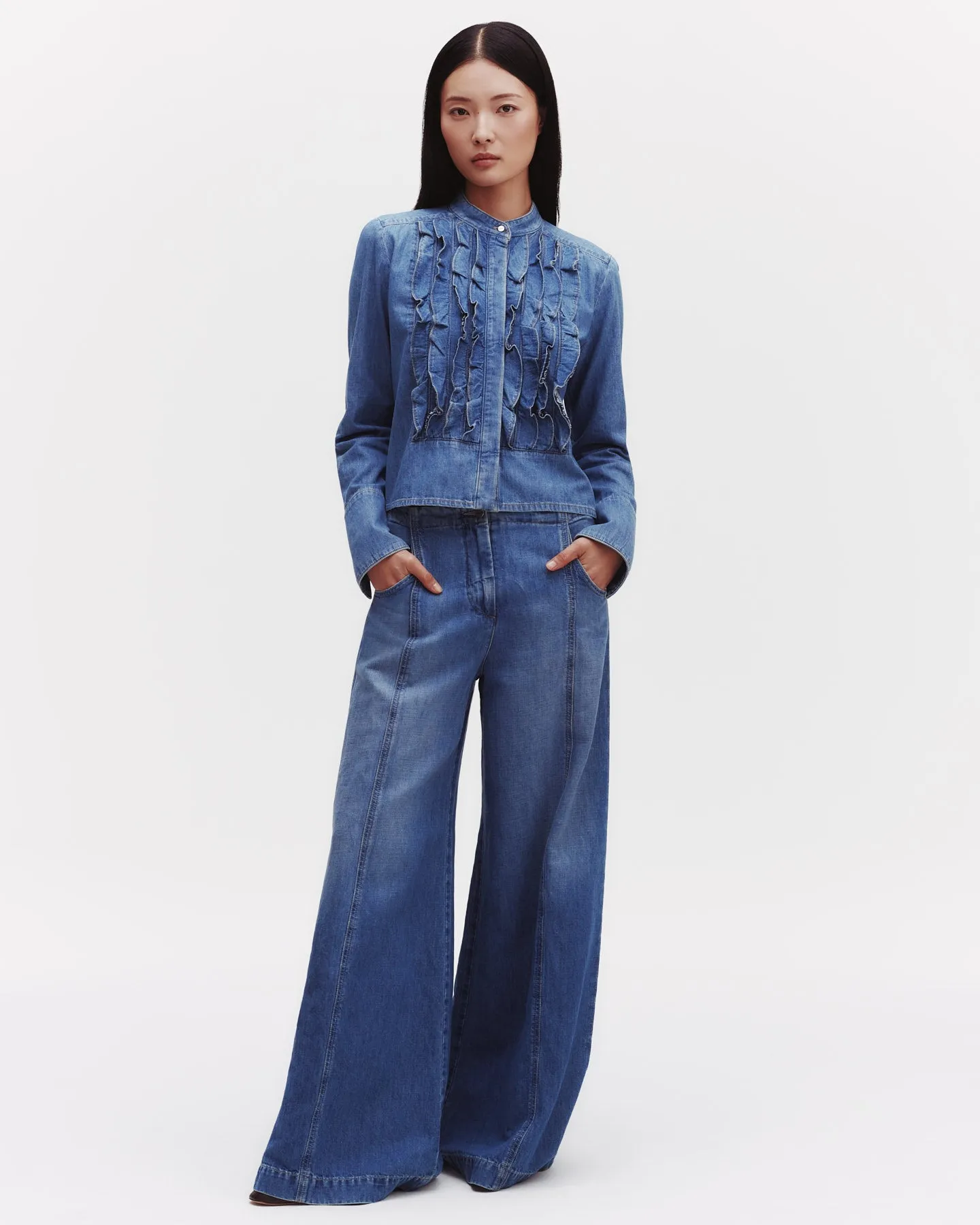 Patti Top in Denim Shirting sold by TWP CLOTHING product image thumbnail 4