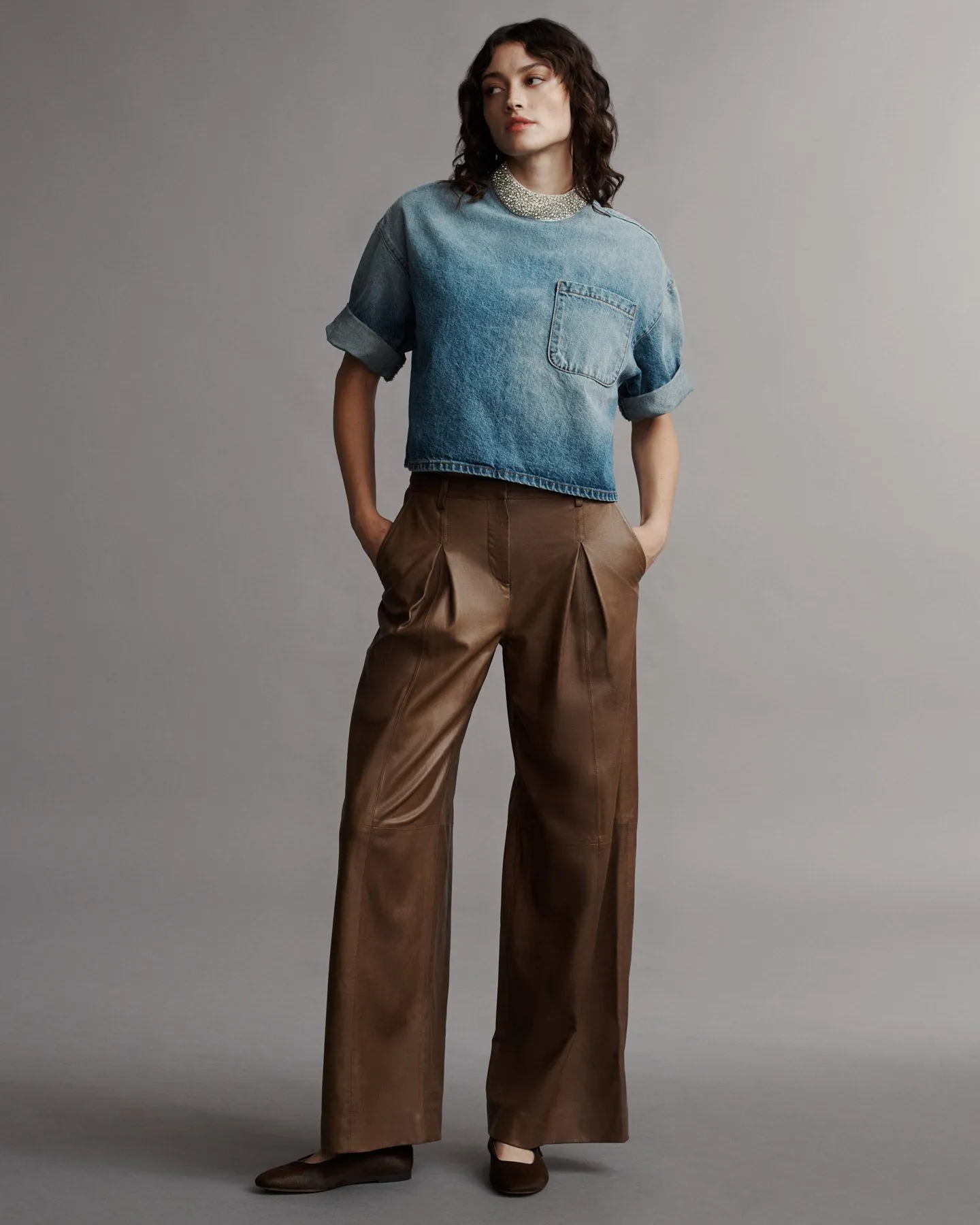 Ex T With Crystal Collar in Denim sold by TWP CLOTHING product image thumbnail 3