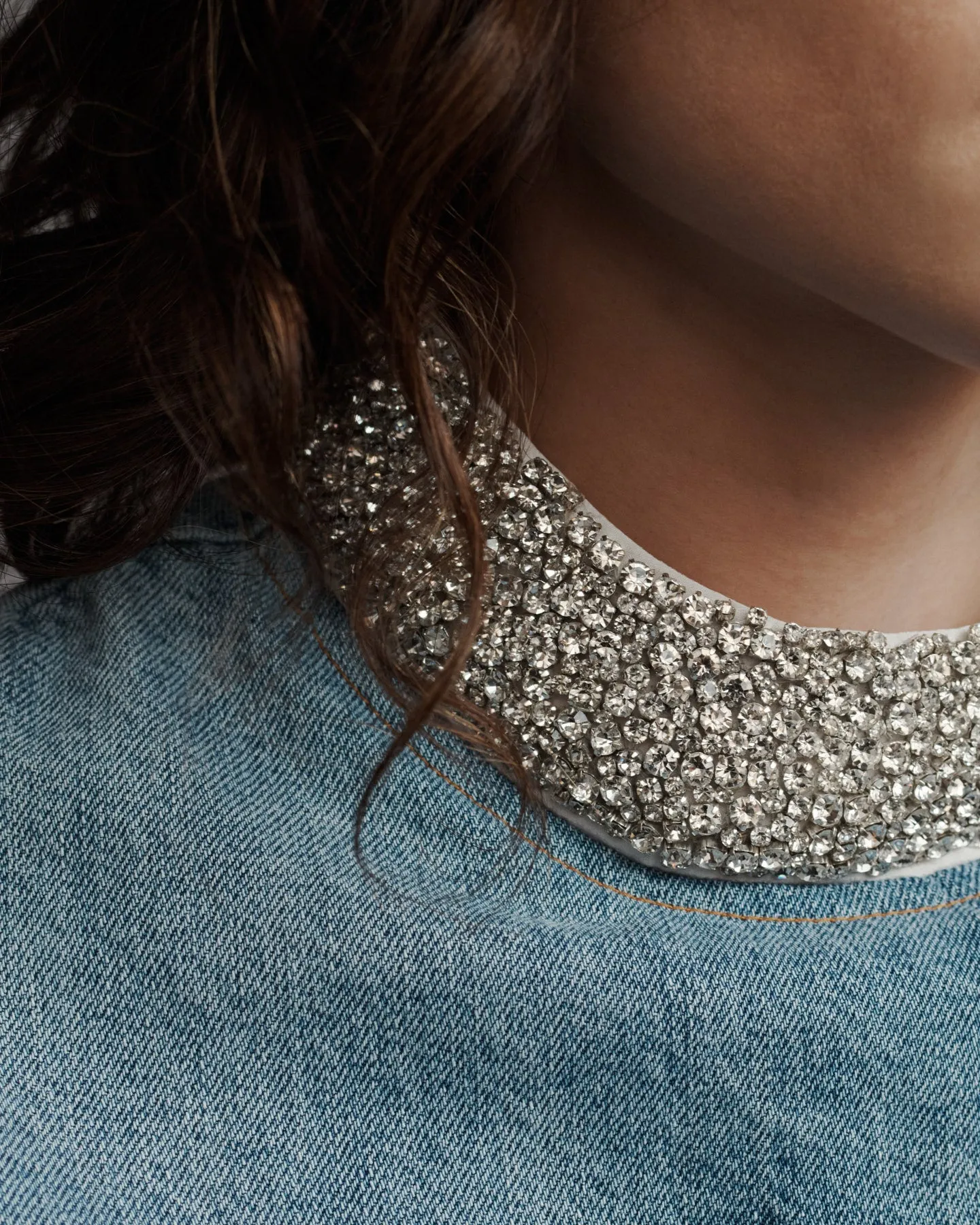 Ex T With Crystal Collar in Denim sold by TWP CLOTHING product image thumbnail 2