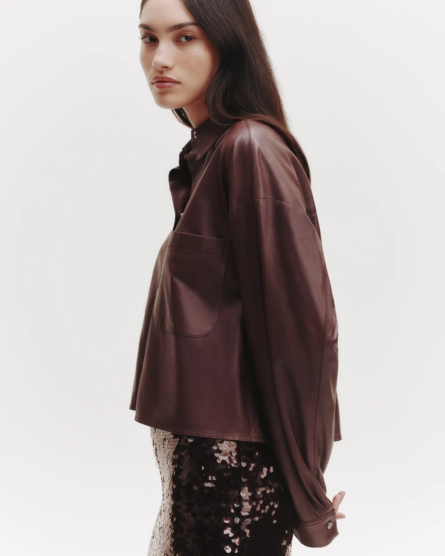 Little Big Joe Shirt in Paper Leather sold by TWP CLOTHING product image thumbnail 4