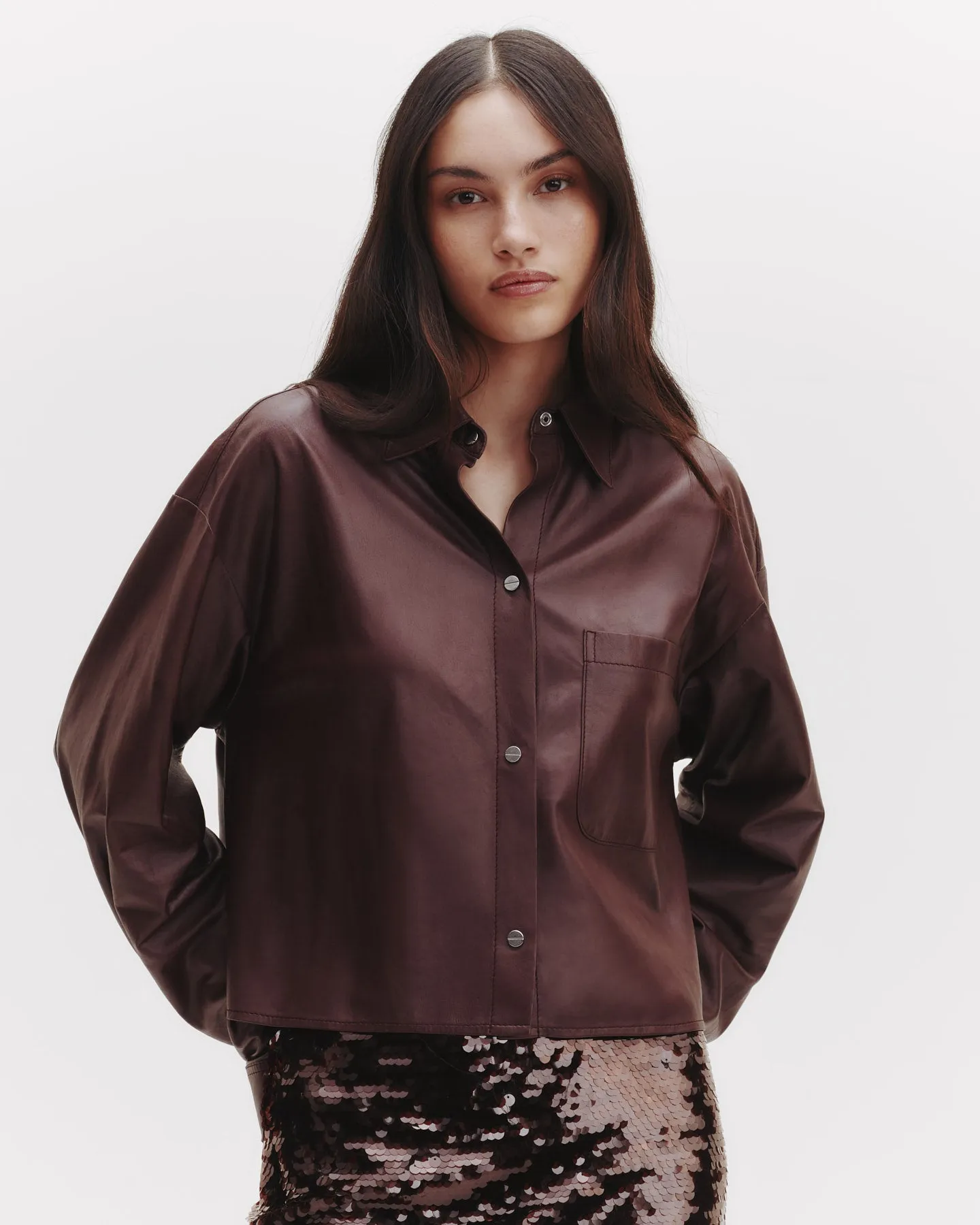 Little Big Joe Shirt in Paper Leather sold by TWP CLOTHING product image thumbnail 2