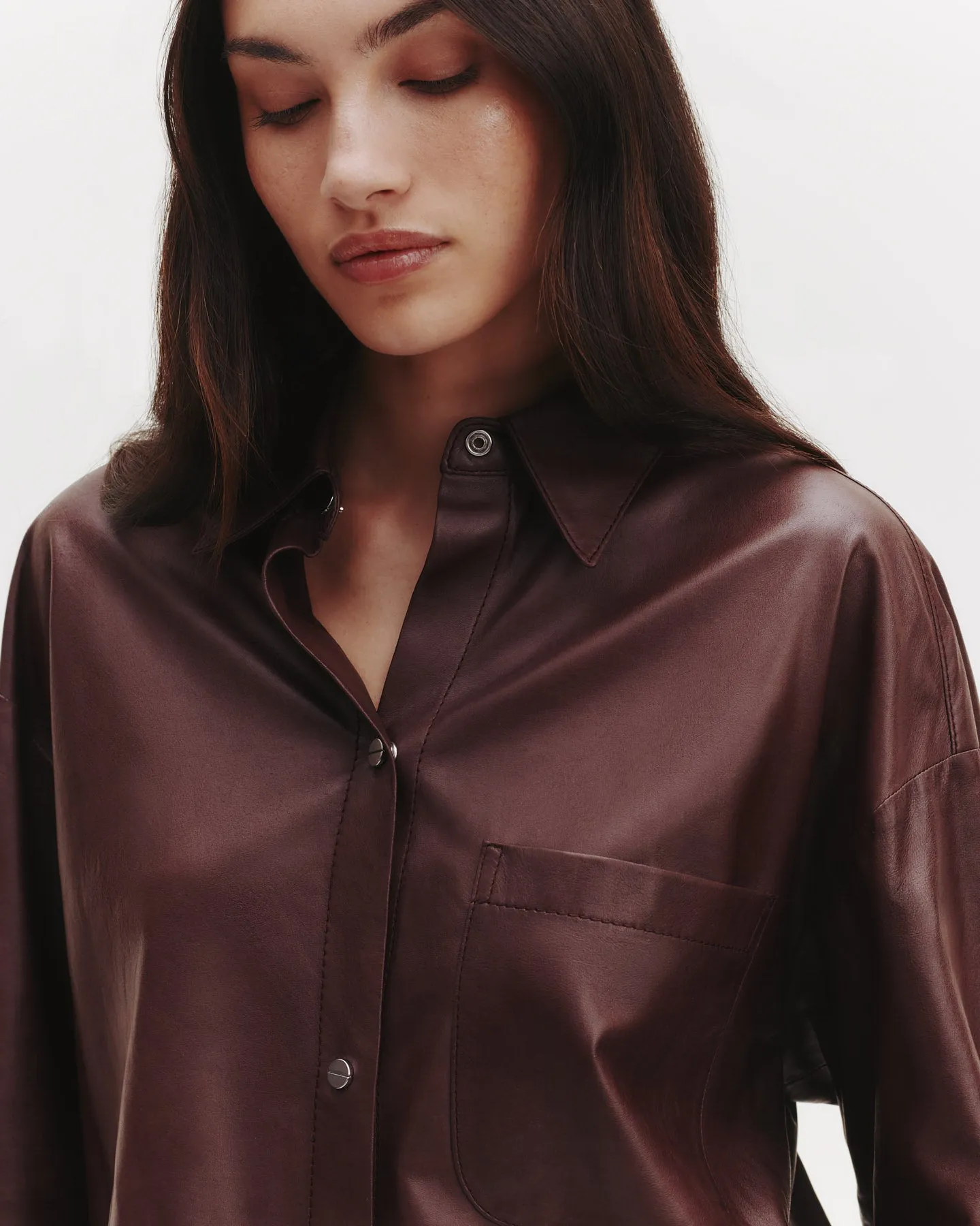 Little Big Joe Shirt in Paper Leather sold by TWP CLOTHING product image thumbnail 3