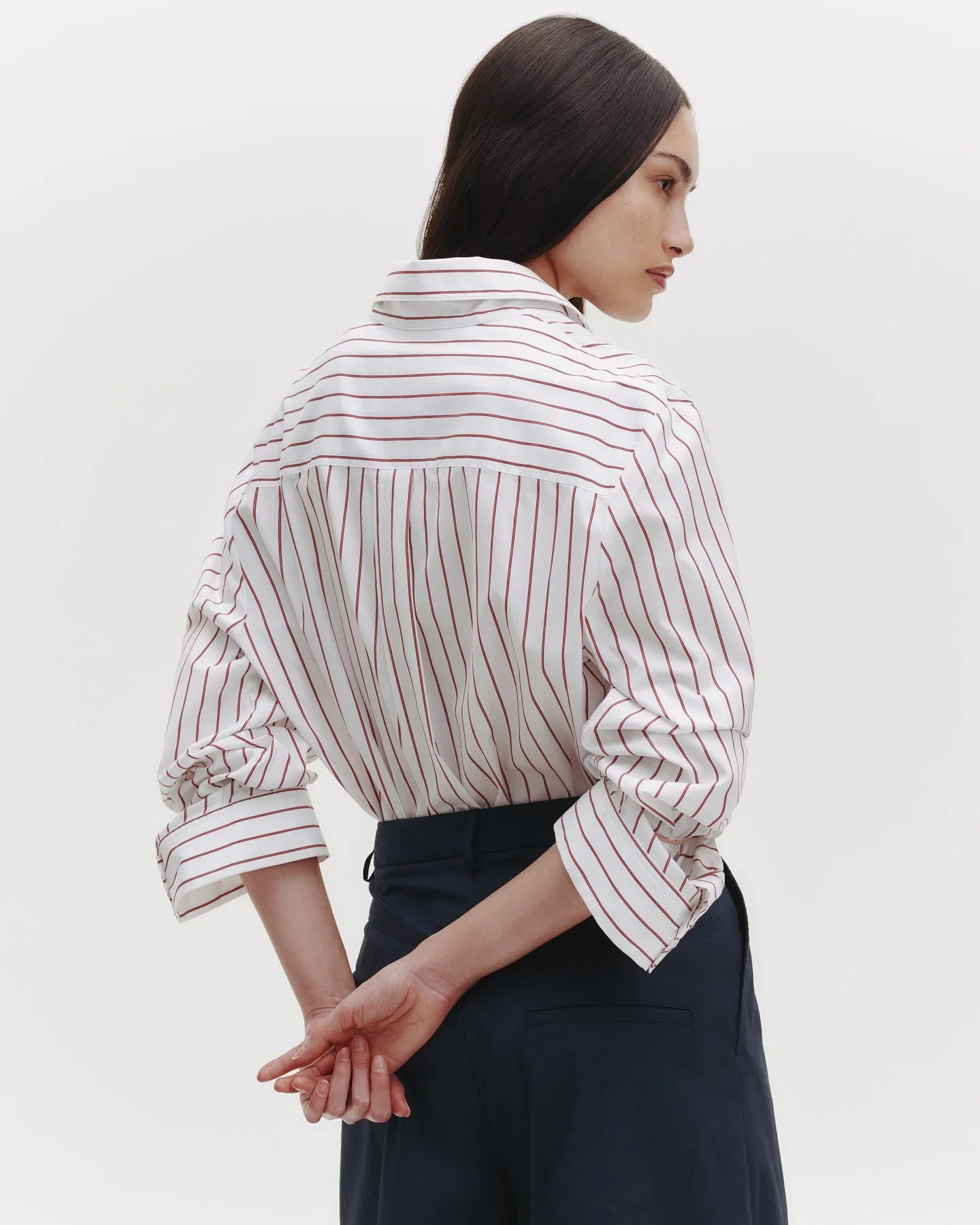 The Next Morning Shirt in Striped Cotton sold by TWP CLOTHING product image thumbnail 4