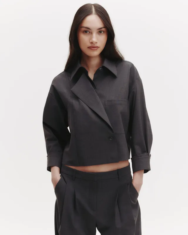 Next Chapter Shirt in Ultrafine Stretch Suiting sold by TWP CLOTHING