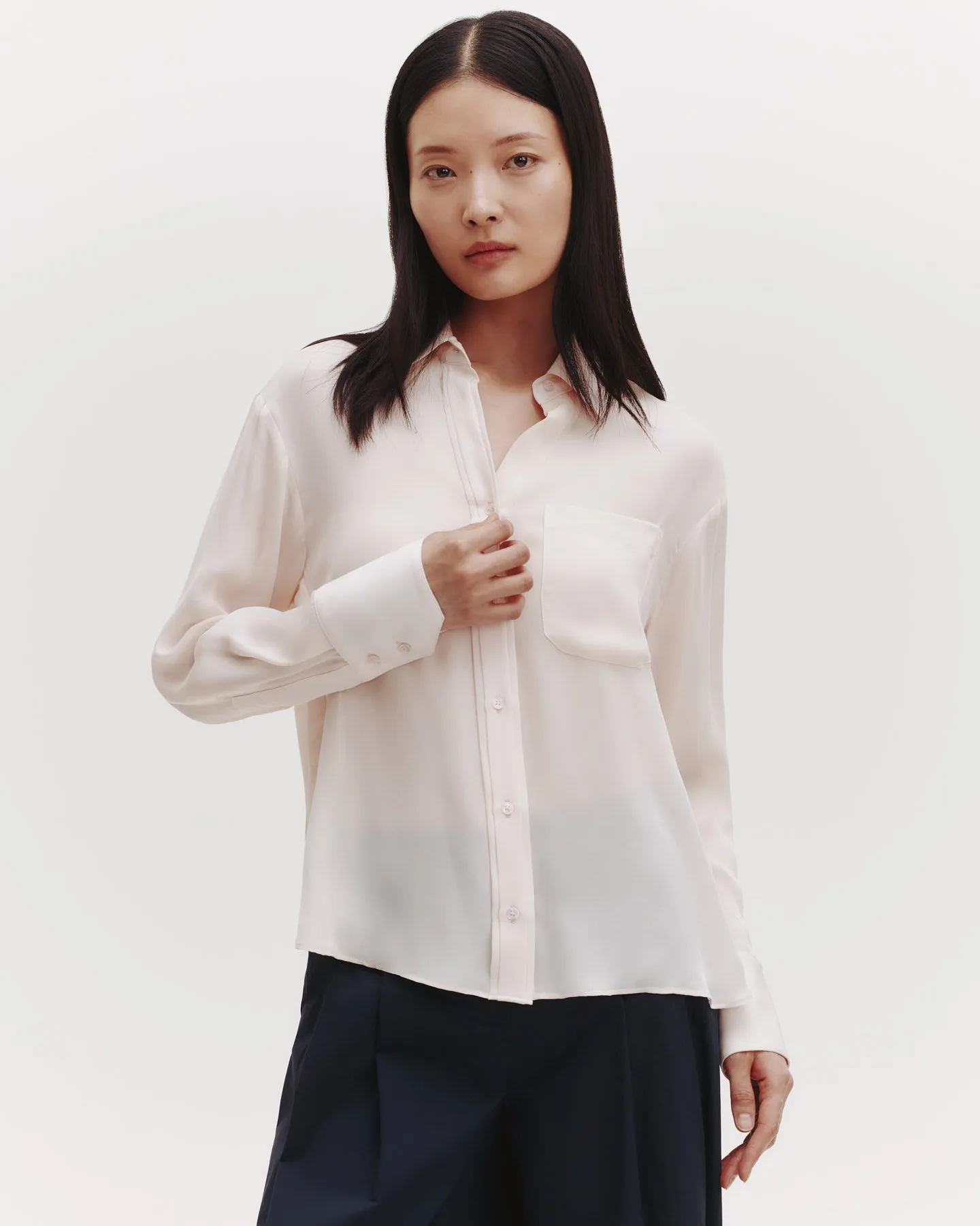 Joey Shirt in Silk Georgette sold by TWP CLOTHING