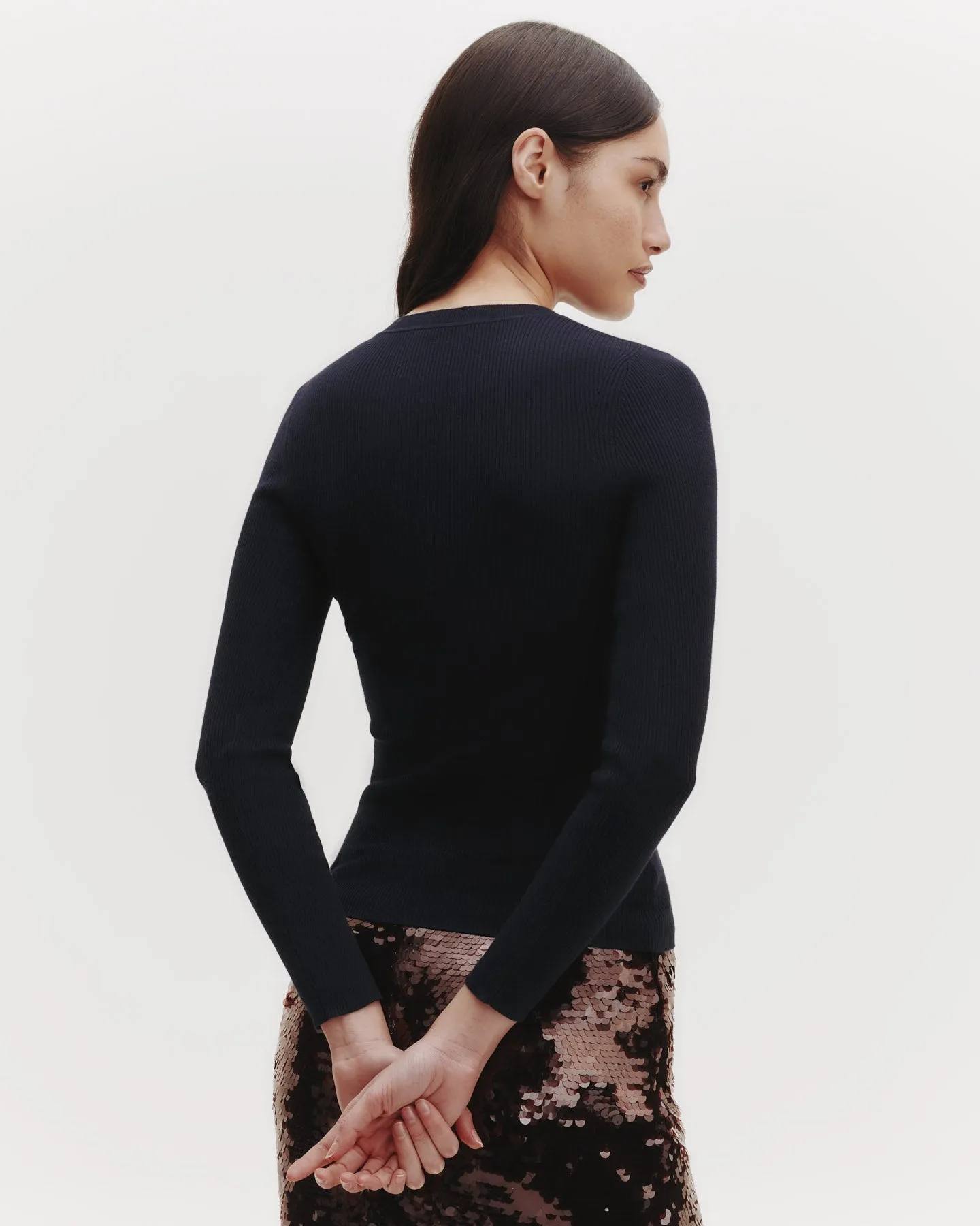 Knit Crewneck in Cotton Rib sold by TWP CLOTHING product image thumbnail 4