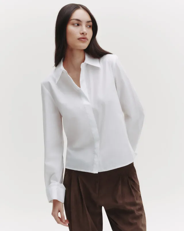 Button Me Up Top in Superfine Cotton sold by TWP CLOTHING