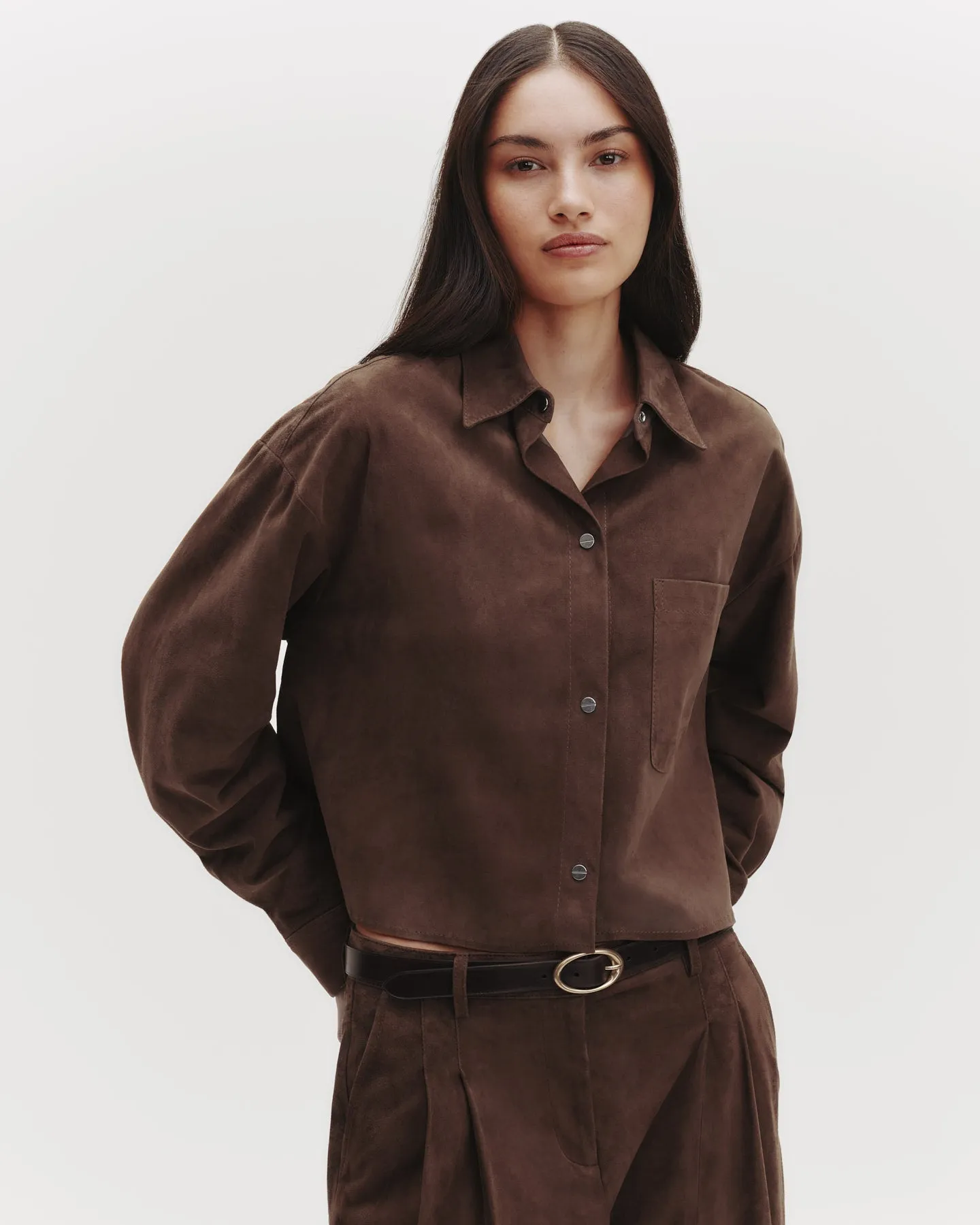 Little Big Joe Shirt in Paper Suede sold by TWP CLOTHING