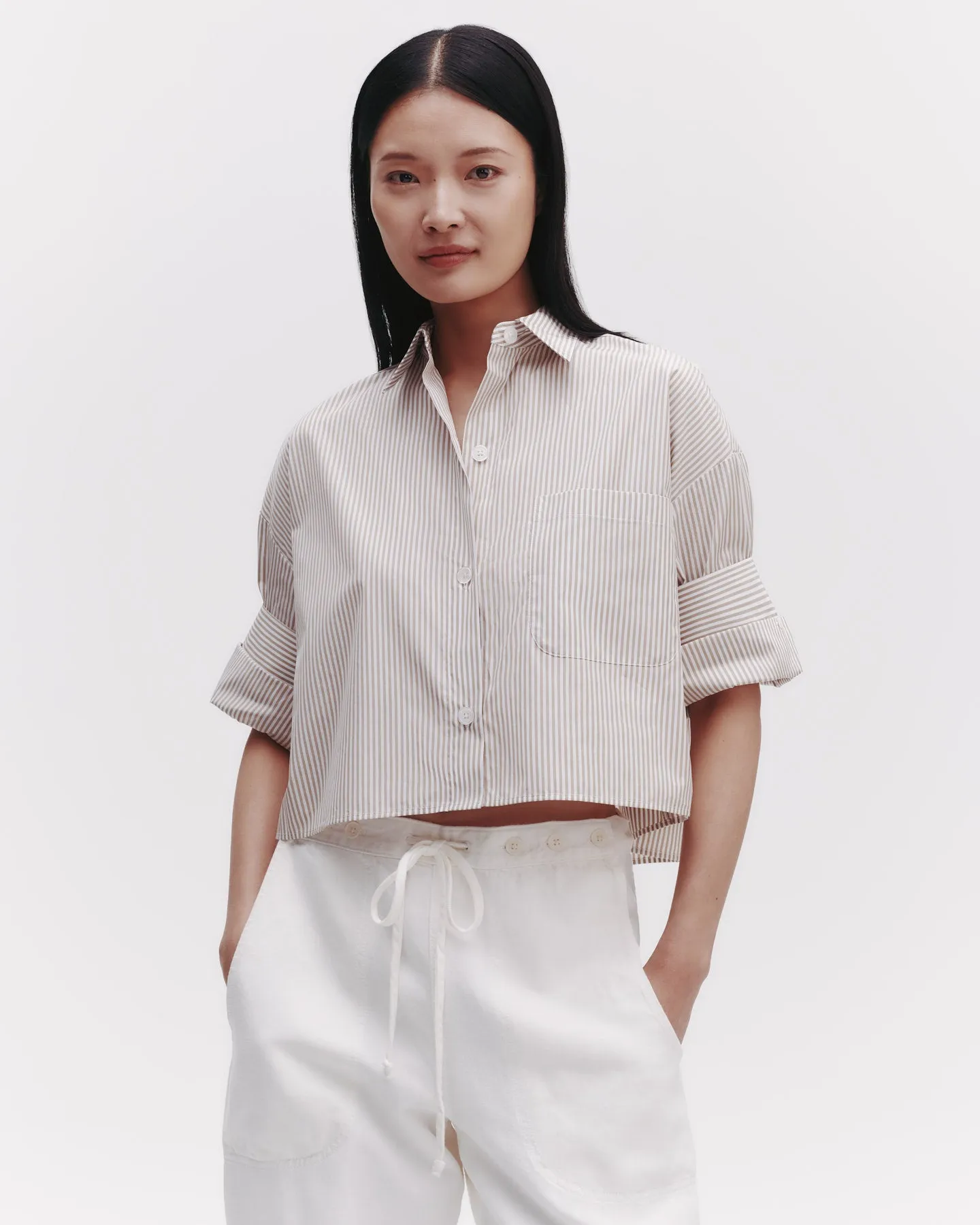 Next Ex Shirt in Wide Stark Stripe sold by TWP CLOTHING