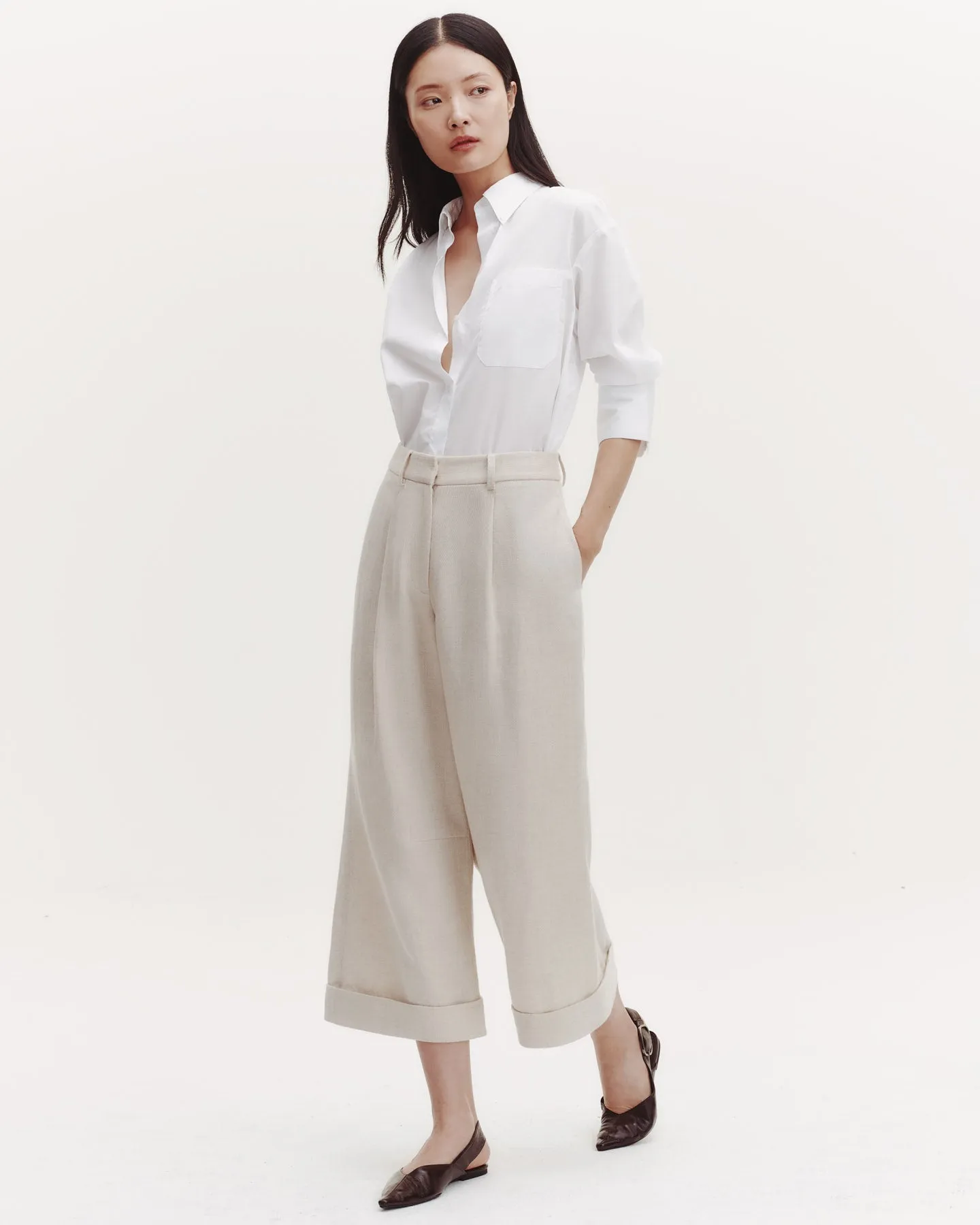 Houston St. Pant in Cotton Linen Twill sold by TWP CLOTHING