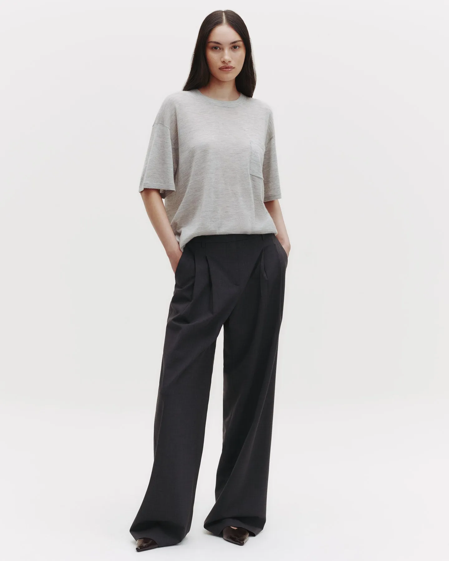 Sulli Pant in Ultrafine Stretch Suiting sold by TWP CLOTHING