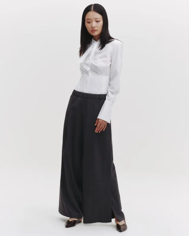 Eva Pant with Tux Pleat in Ultrafine Stretch Suiting sold by TWP CLOTHING