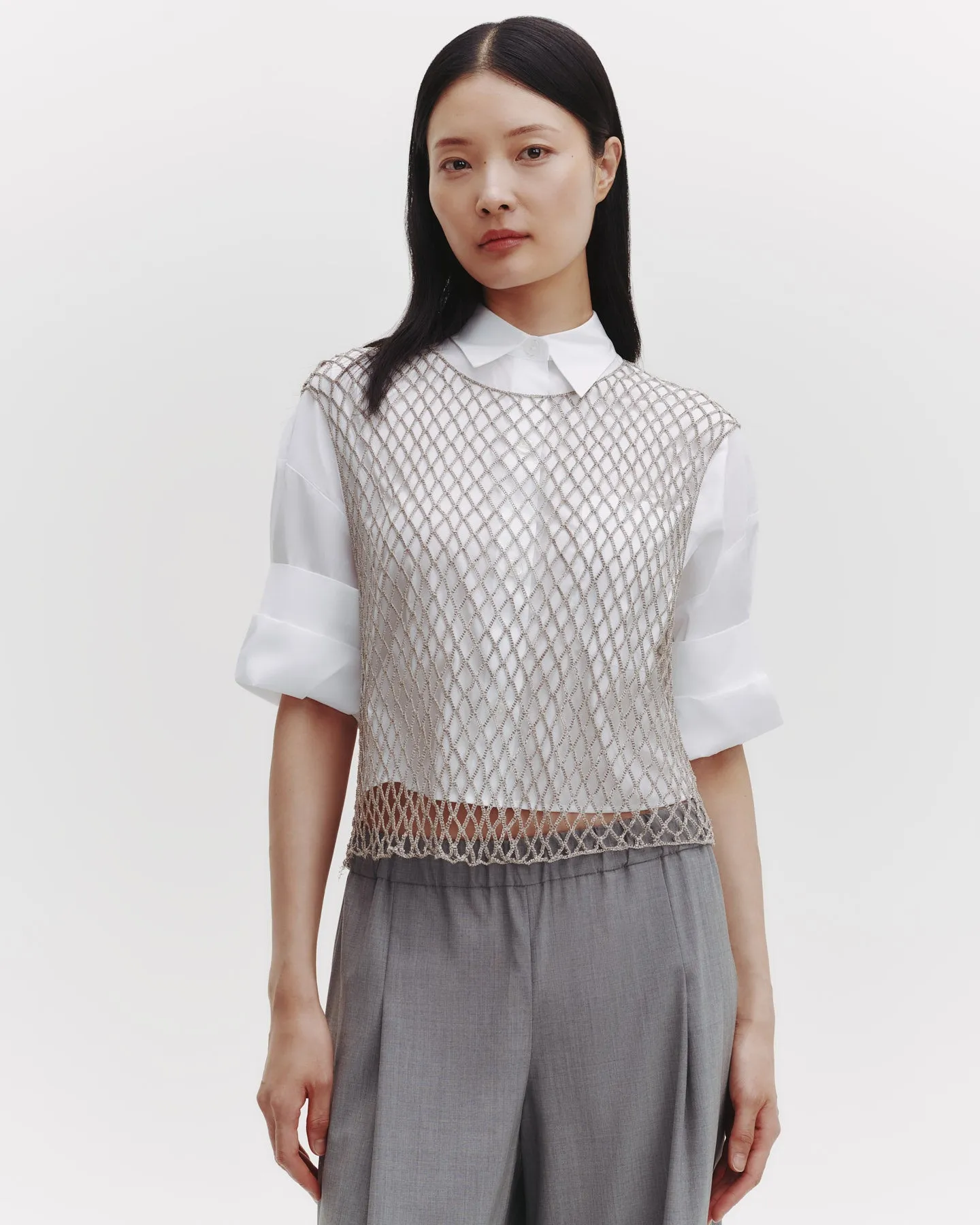 Chloe Top in Woven Mesh sold by TWP CLOTHING product image thumbnail 4