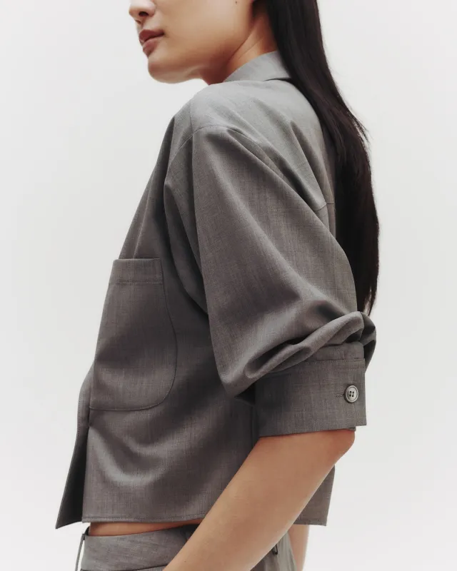 Next Chapter Shirt in Ultrafine Stretch Suiting sold by TWP CLOTHING