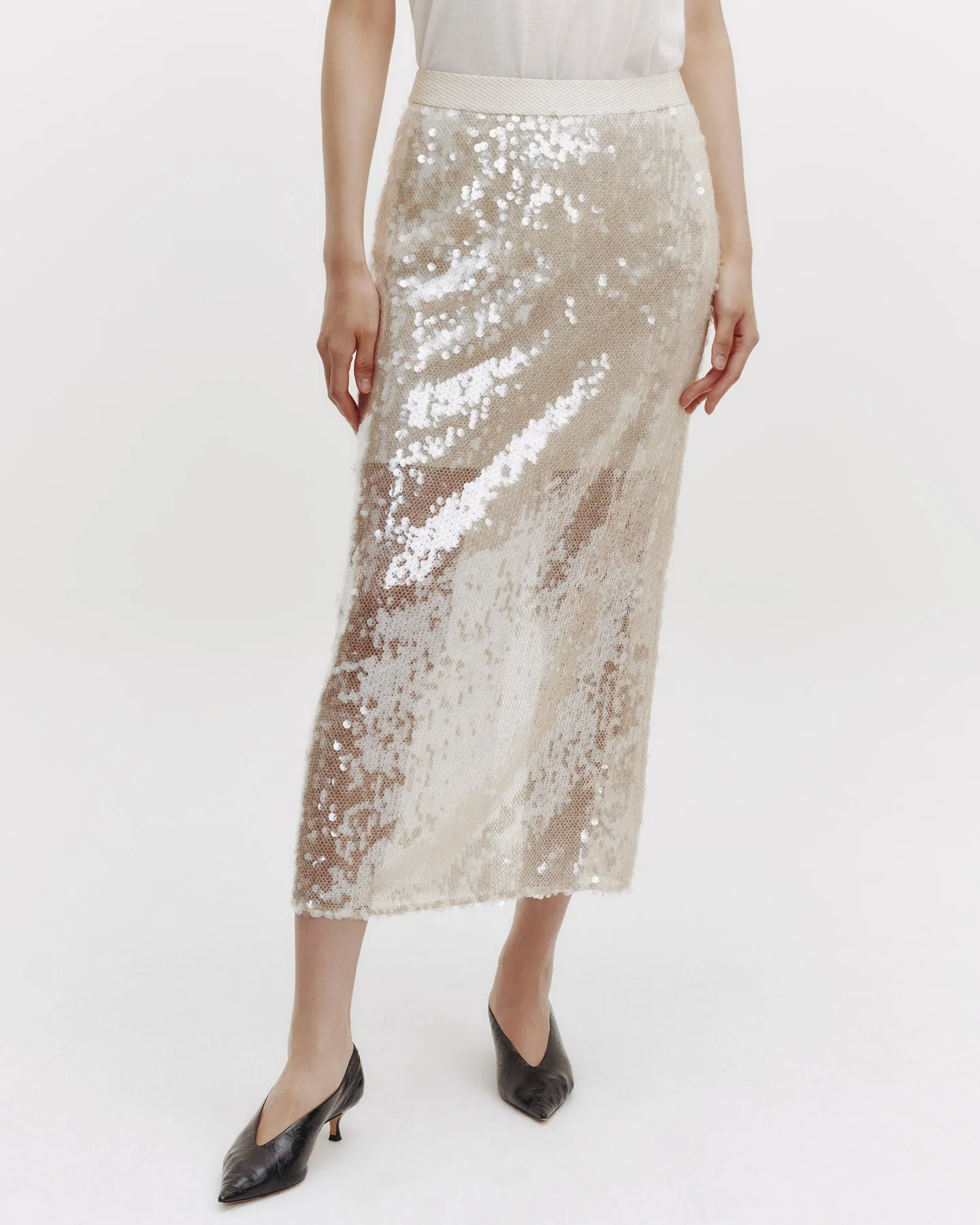 Sylkie Skirt in Mesh with Sequins sold by TWP CLOTHING product image thumbnail 2
