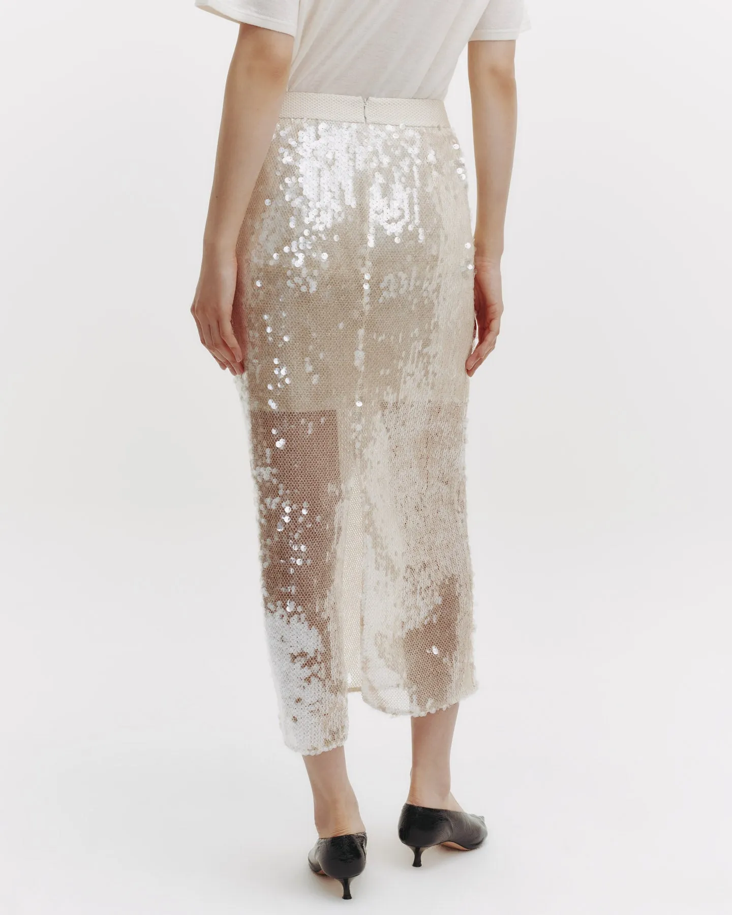 Sylkie Skirt in Mesh with Sequins sold by TWP CLOTHING product image thumbnail 5
