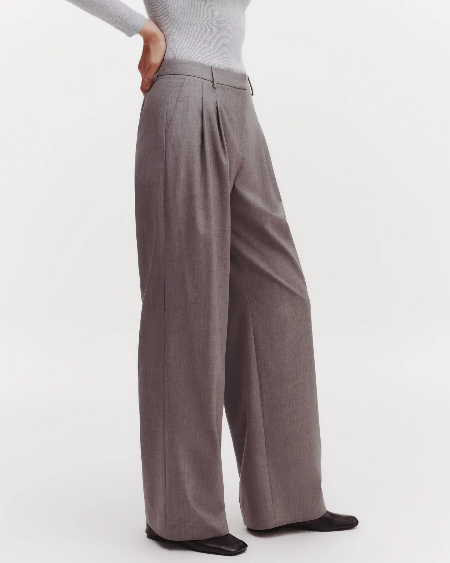 Sulli Pant in Ultrafine Stretch Suiting sold by TWP CLOTHING
