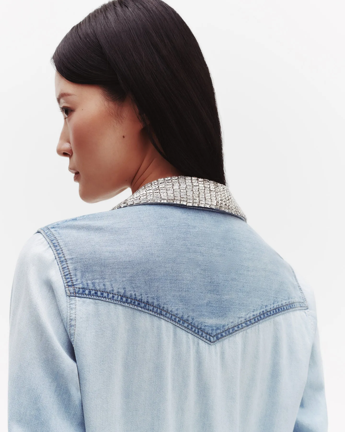 Valentines Top in Lightweight Denim sold by TWP CLOTHING product image thumbnail 5