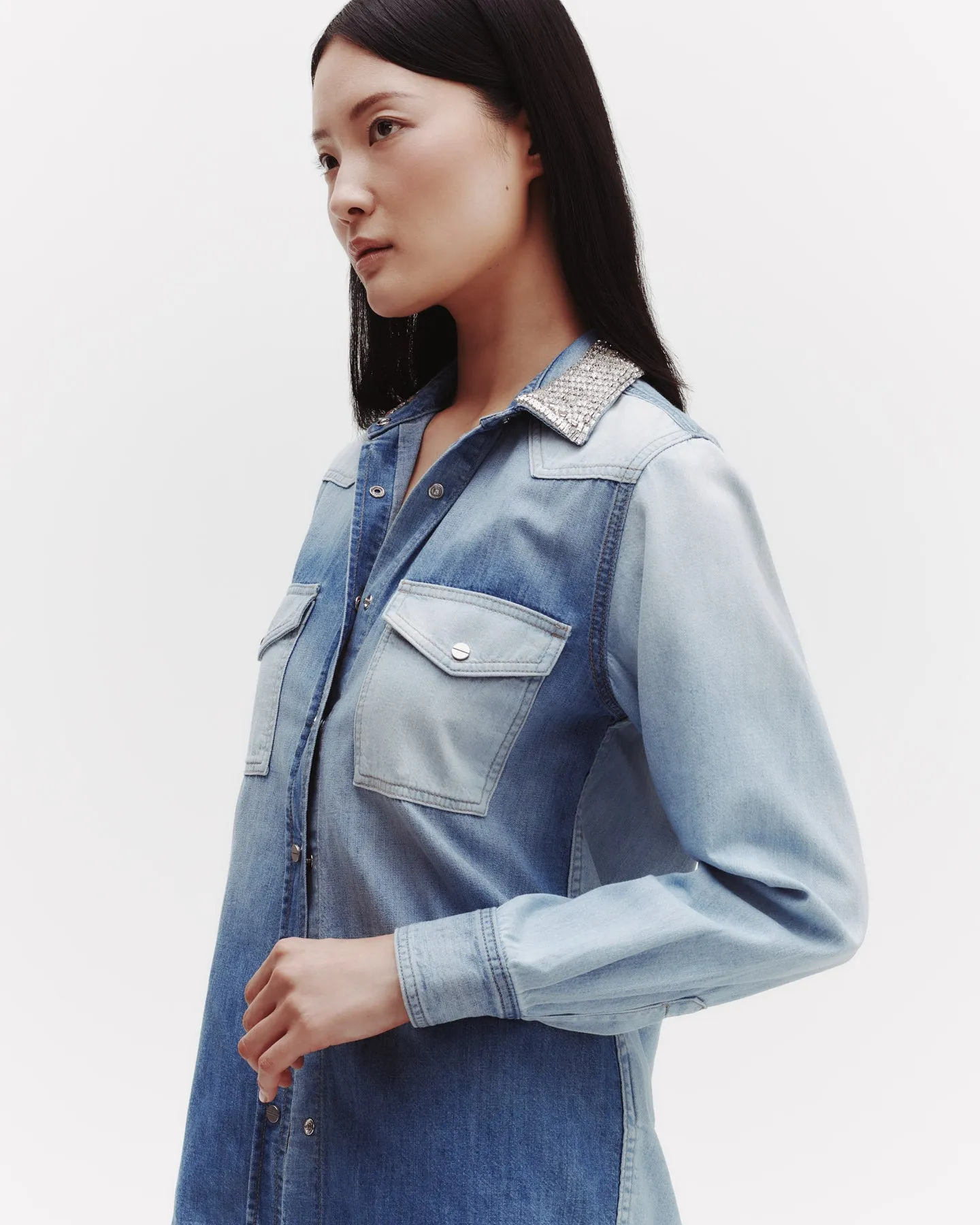 Valentines Top in Lightweight Denim sold by TWP CLOTHING product image thumbnail 3