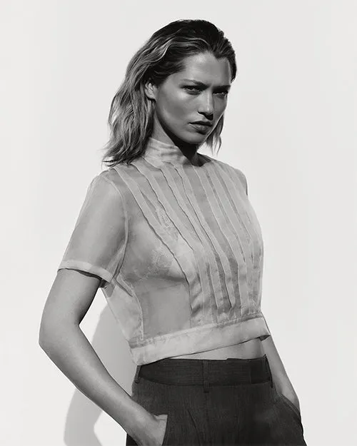 Ryan Top in Washed Silk Organza sold by TWP CLOTHING