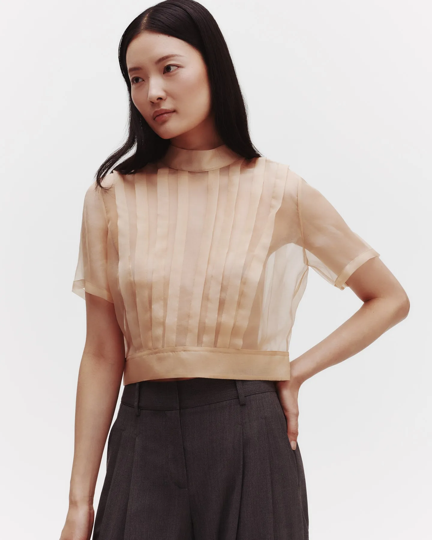 Ryan Top in Washed Silk Organza sold by TWP CLOTHING product image thumbnail 2