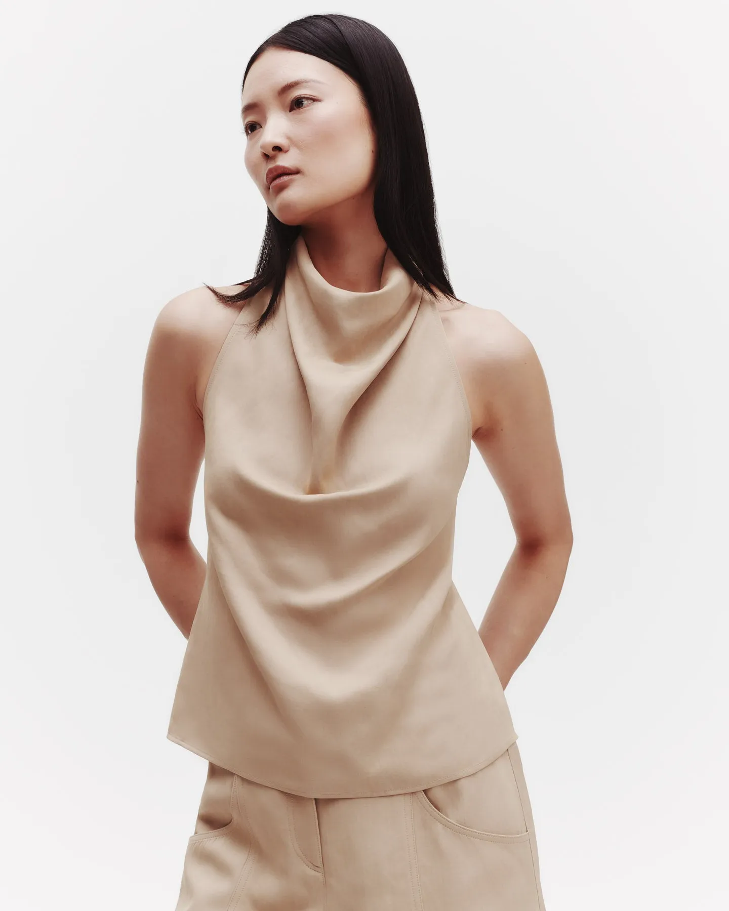 Friday Night Top in Coated Viscose Linen sold by TWP CLOTHING product image thumbnail 2