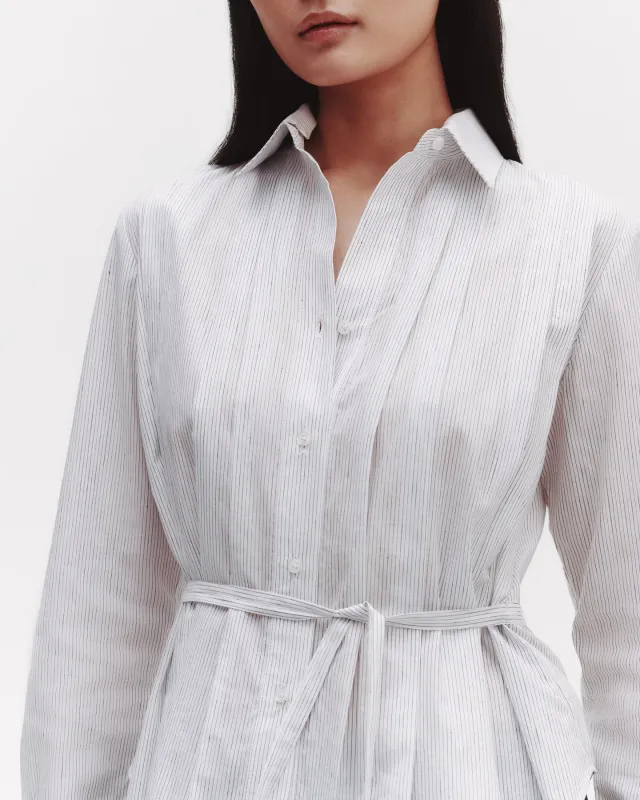 Francesca Top in Faint Linen Stripe made by TWP CLOTHING