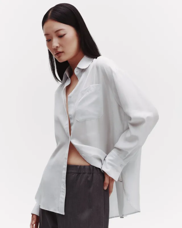 Big Joe Shirt in Washed Silk Habotai sold by TWP CLOTHING