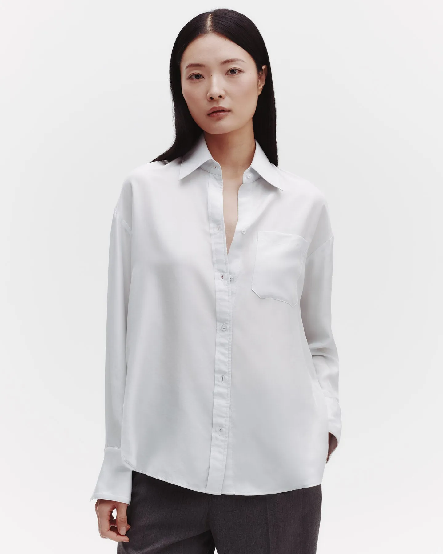 Big Joe Shirt in Washed Silk Habotai sold by TWP CLOTHING product image thumbnail 2